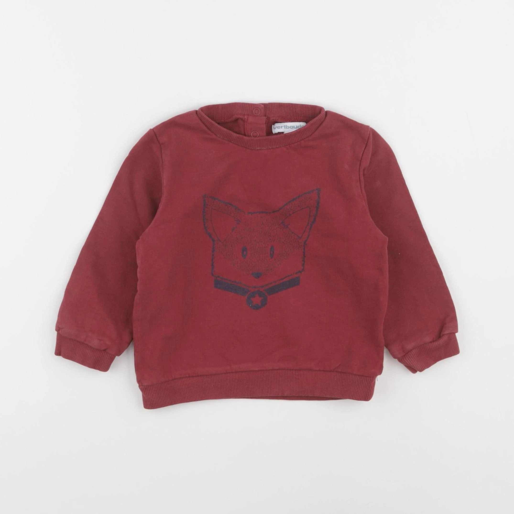 Vertbaudet - sweat rouge - 18 mois