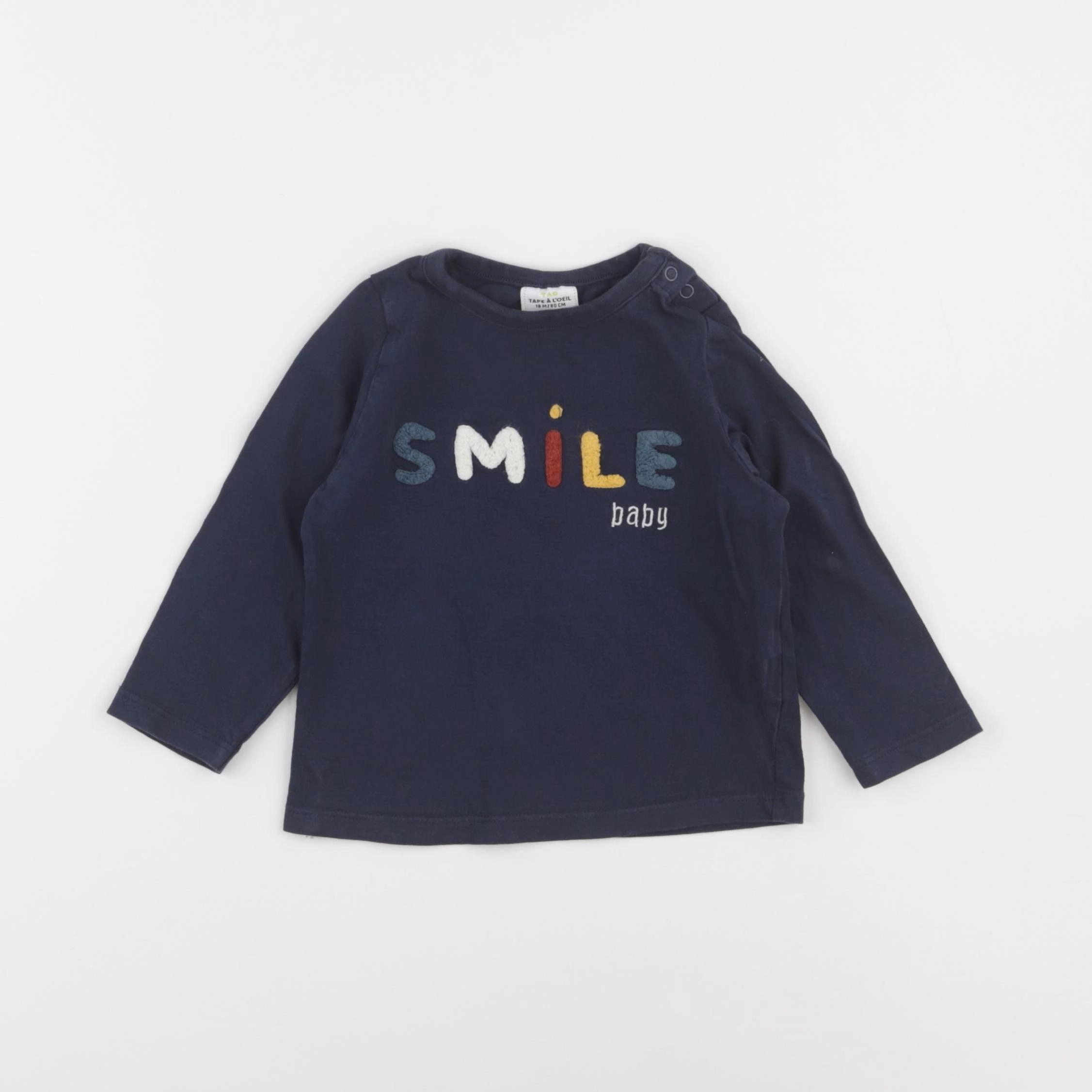Tape à l'oeil - tee-shirt bleu - 18 mois