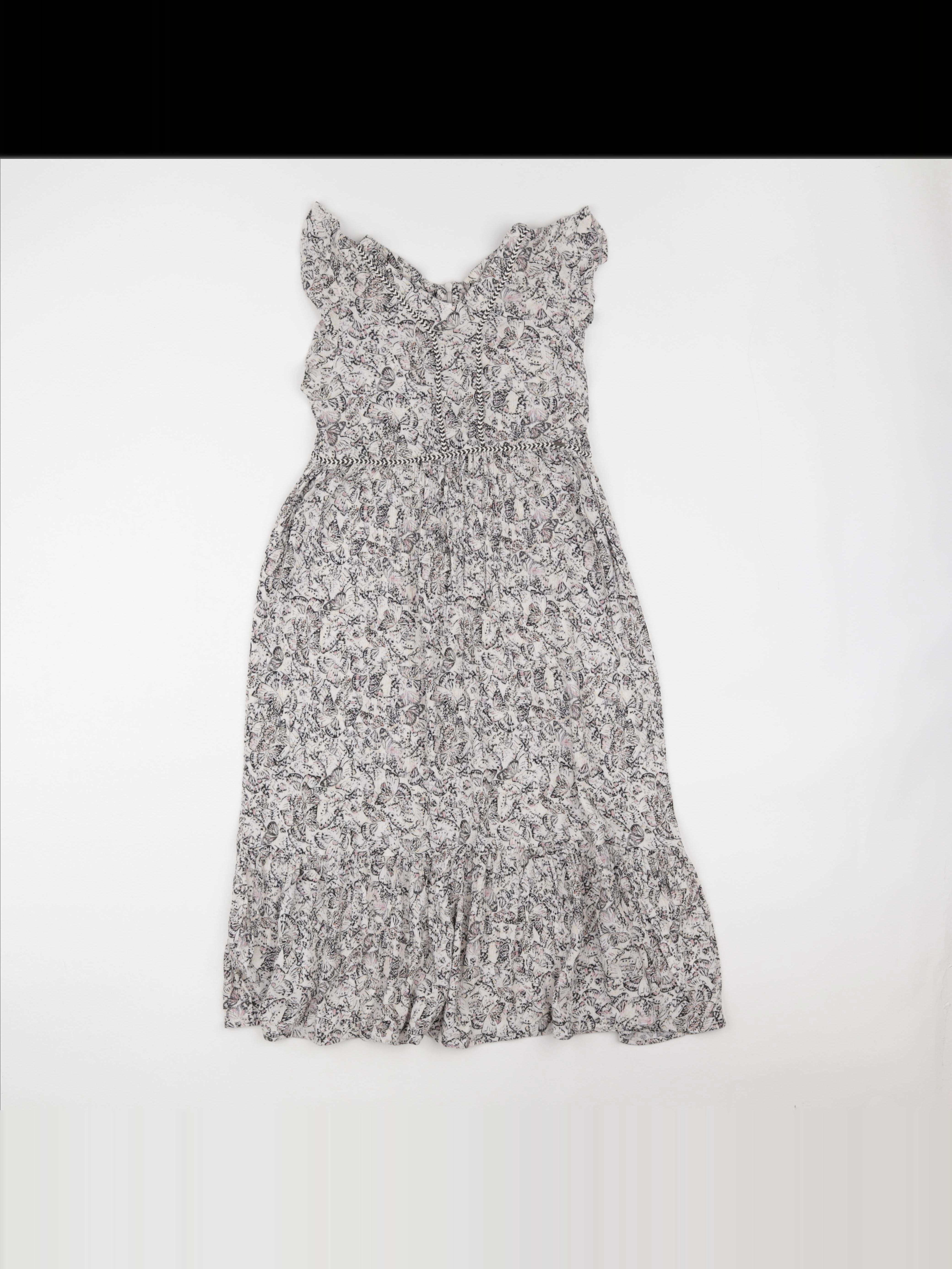 IKKS - robe blanc, rose - 8 ans