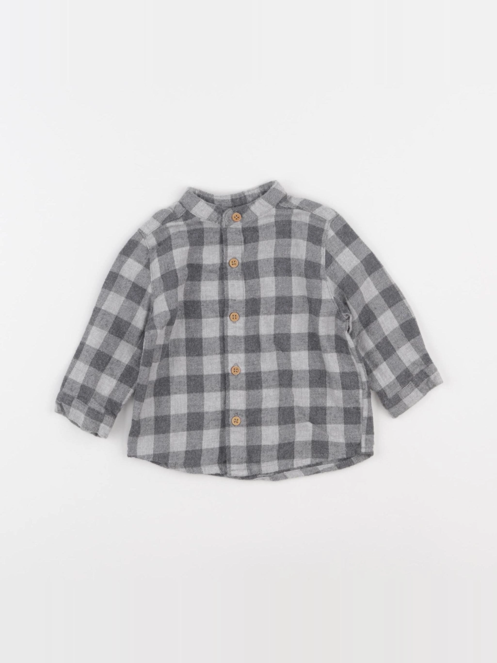 Boutchou - chemise gris - 6 mois