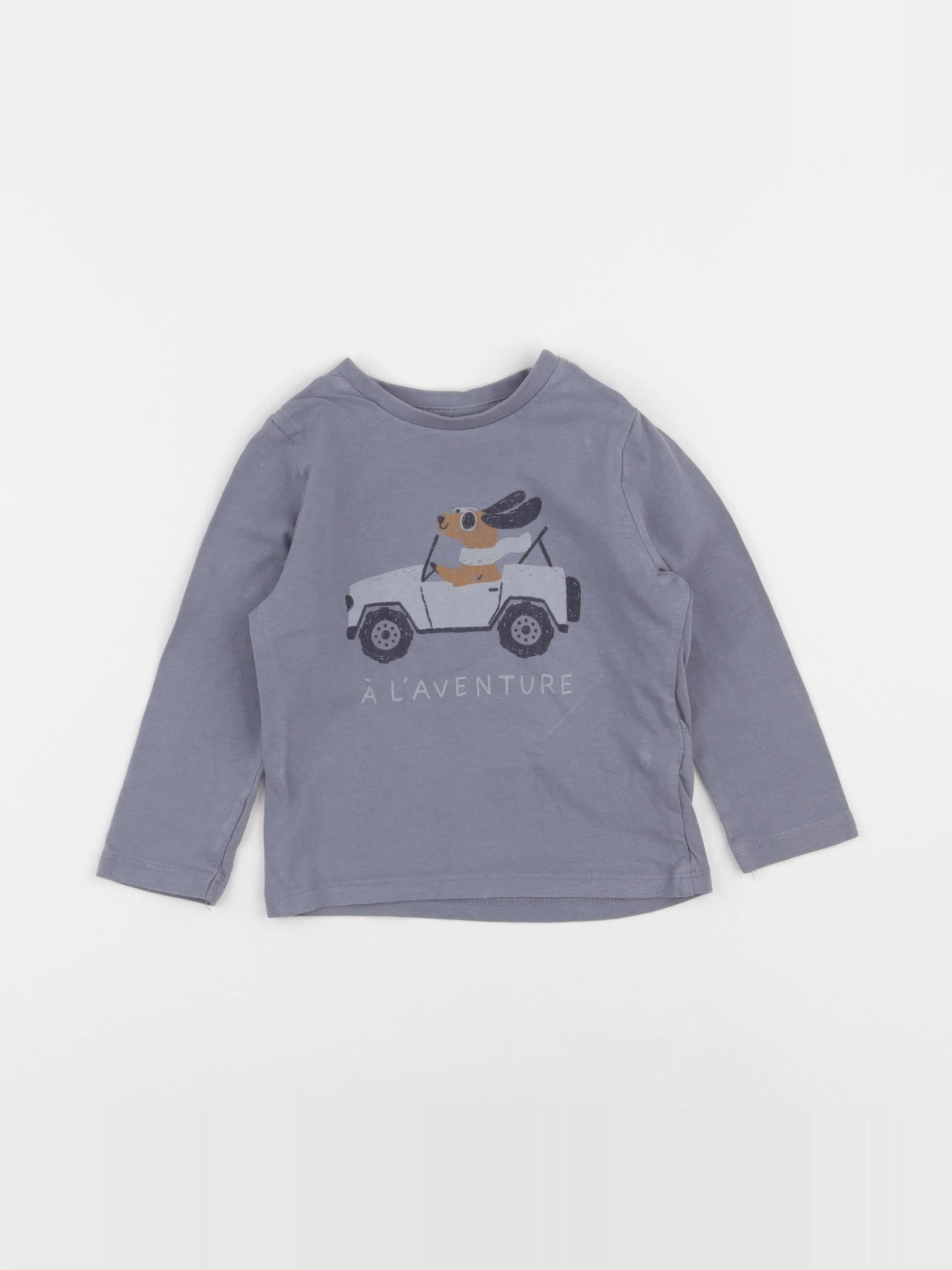 Vertbaudet - tee-shirt bleu - 18 mois