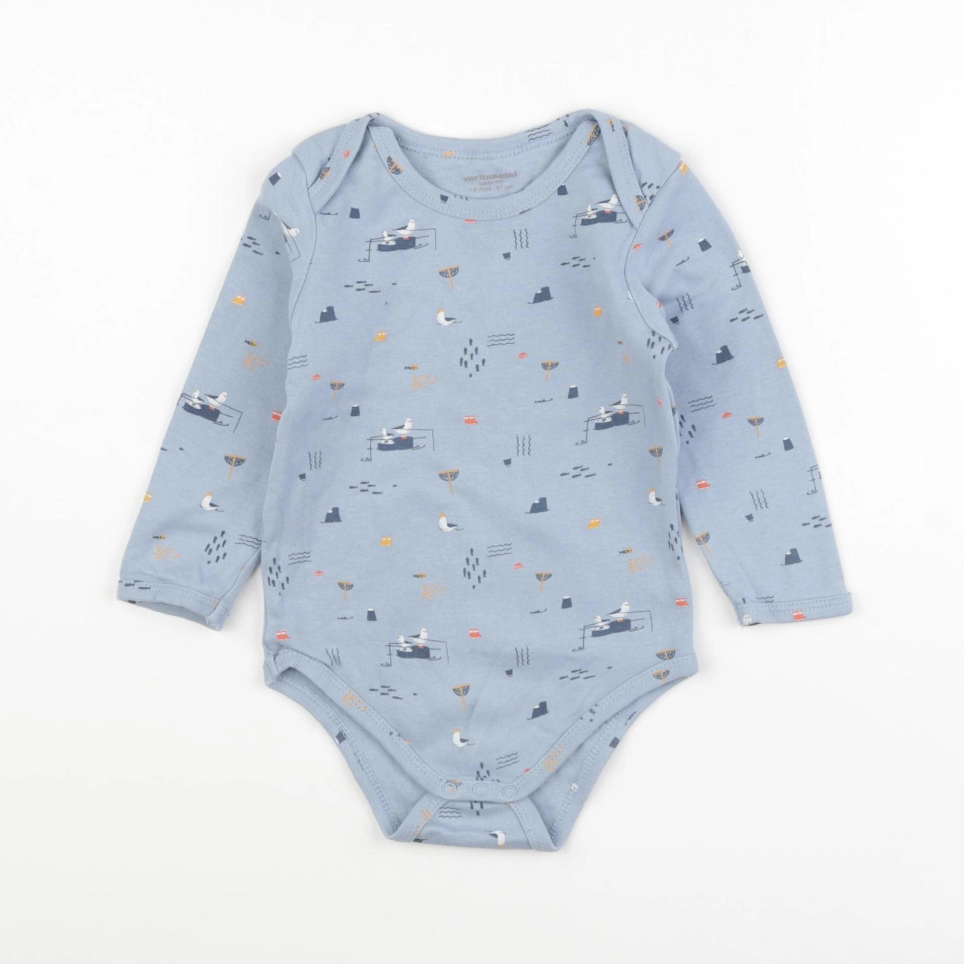 Vertbaudet - body bleu - 18 mois