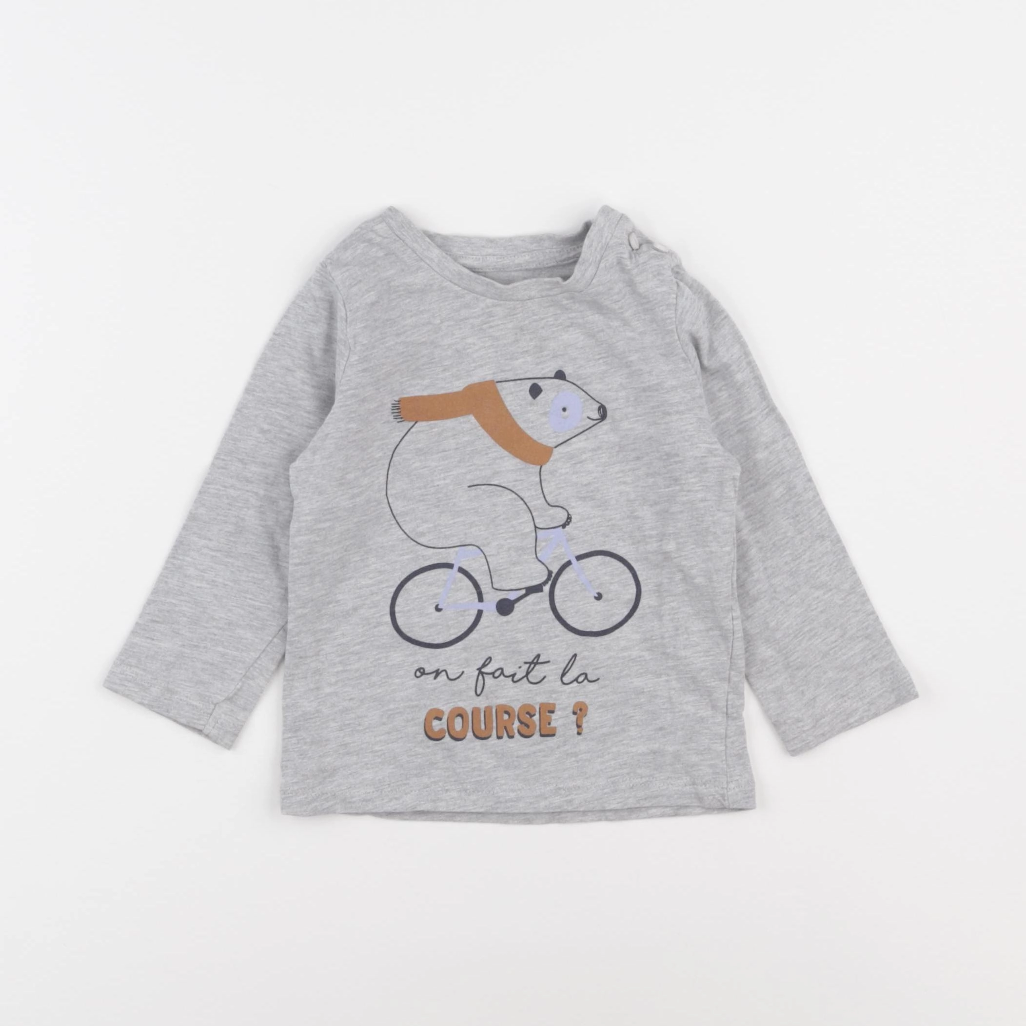 Vertbaudet - tee-shirt gris - 18 mois