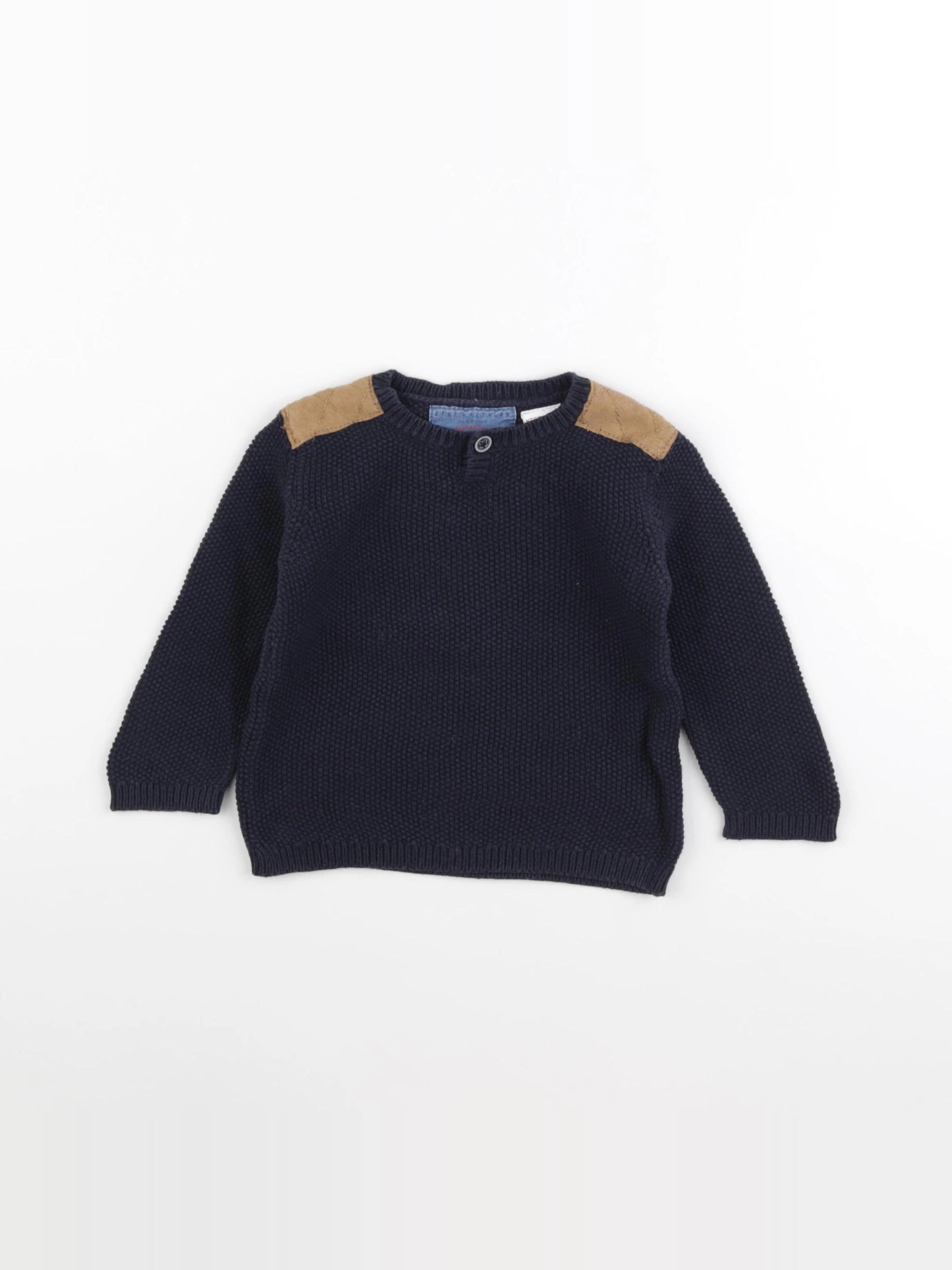 Zara - pull bleu - 6/9 mois