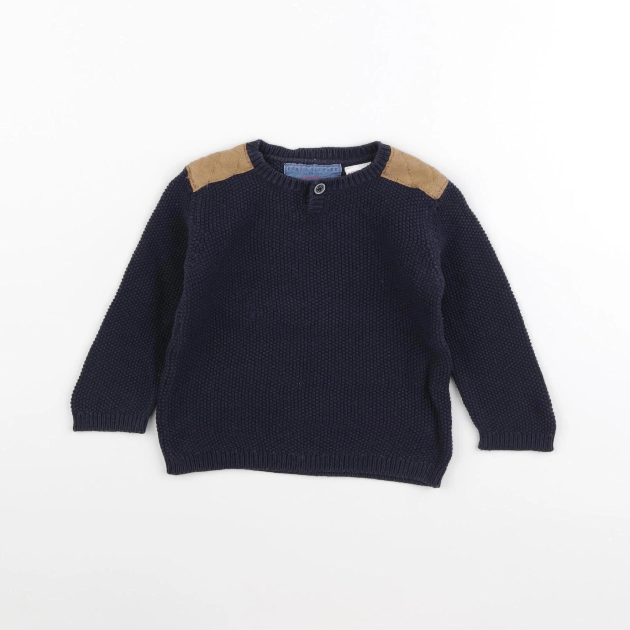 Zara - pull bleu - 6/9 mois