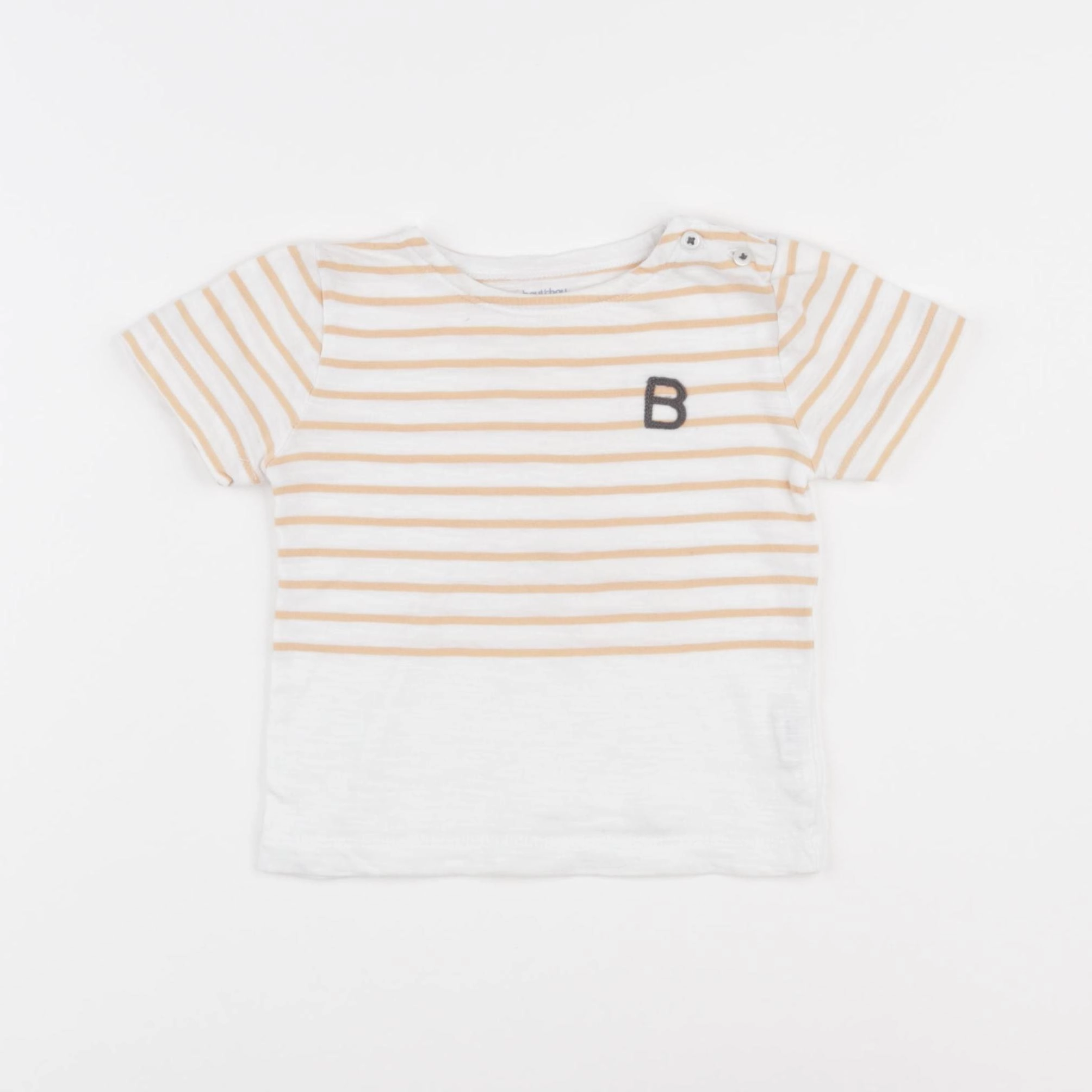 Boutchou - tee-shirt blanc, rose - 9 mois