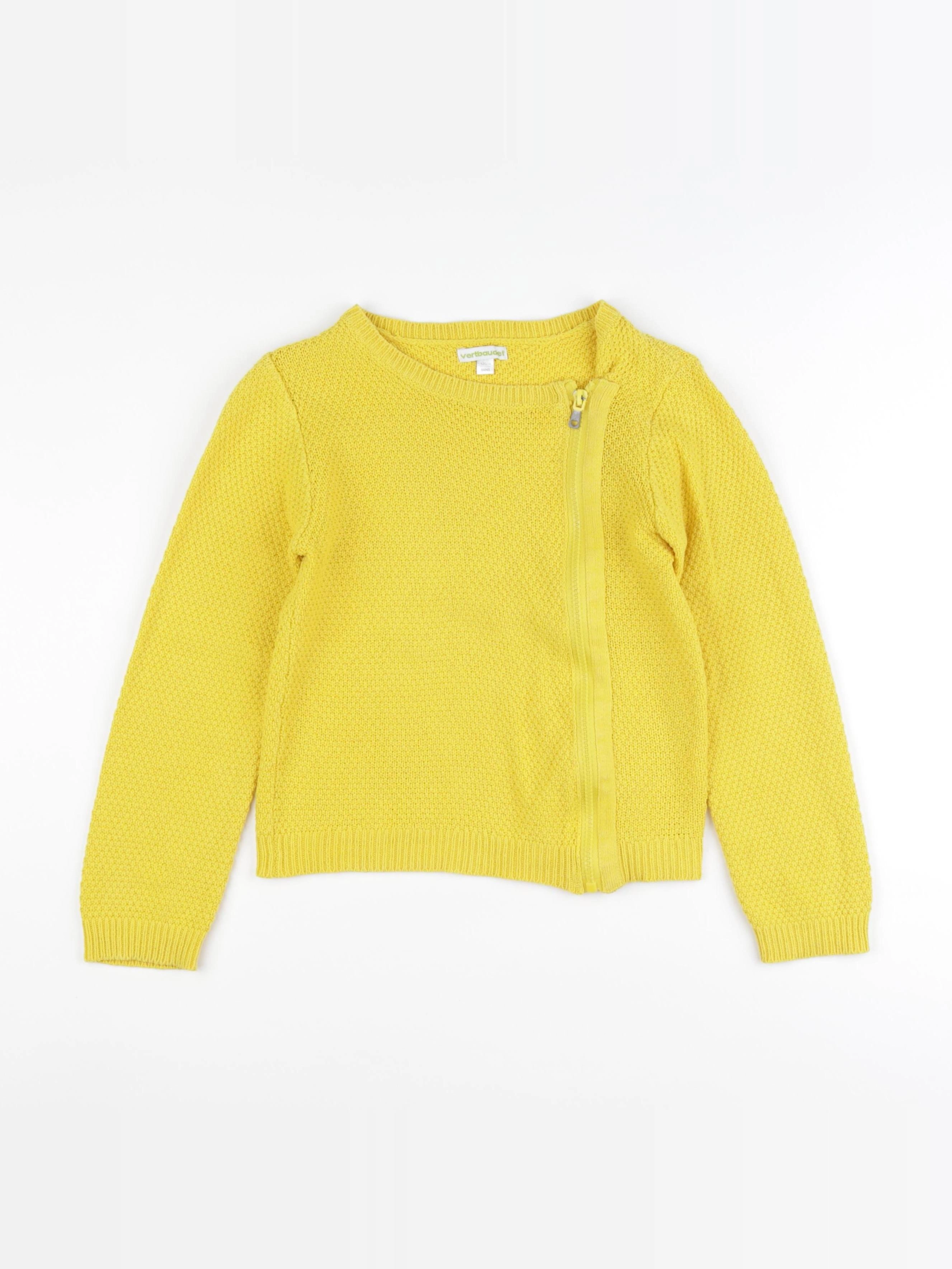 Vertbaudet - gilet jaune - 8 ans