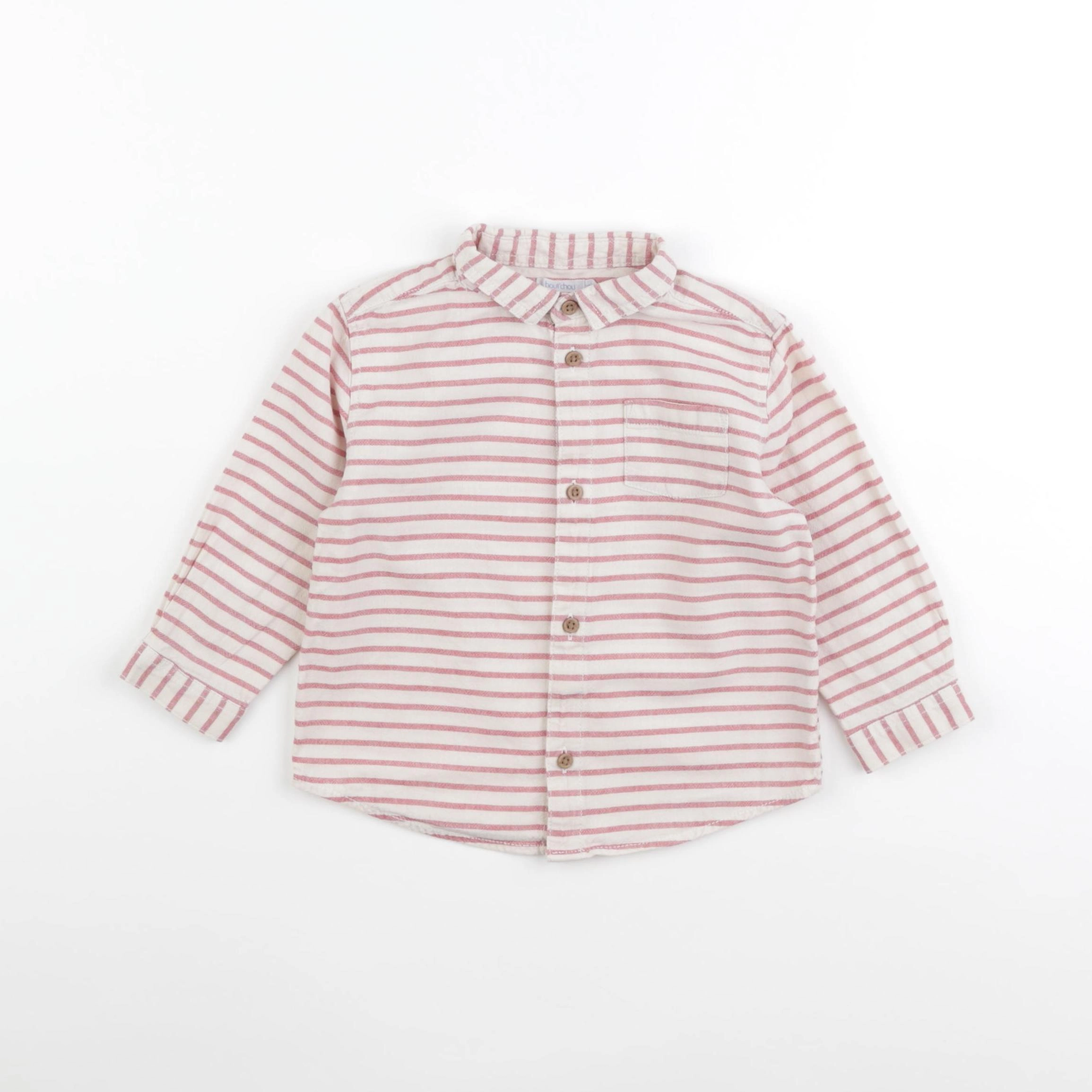 Boutchou - chemise blanc, rose - 18 mois