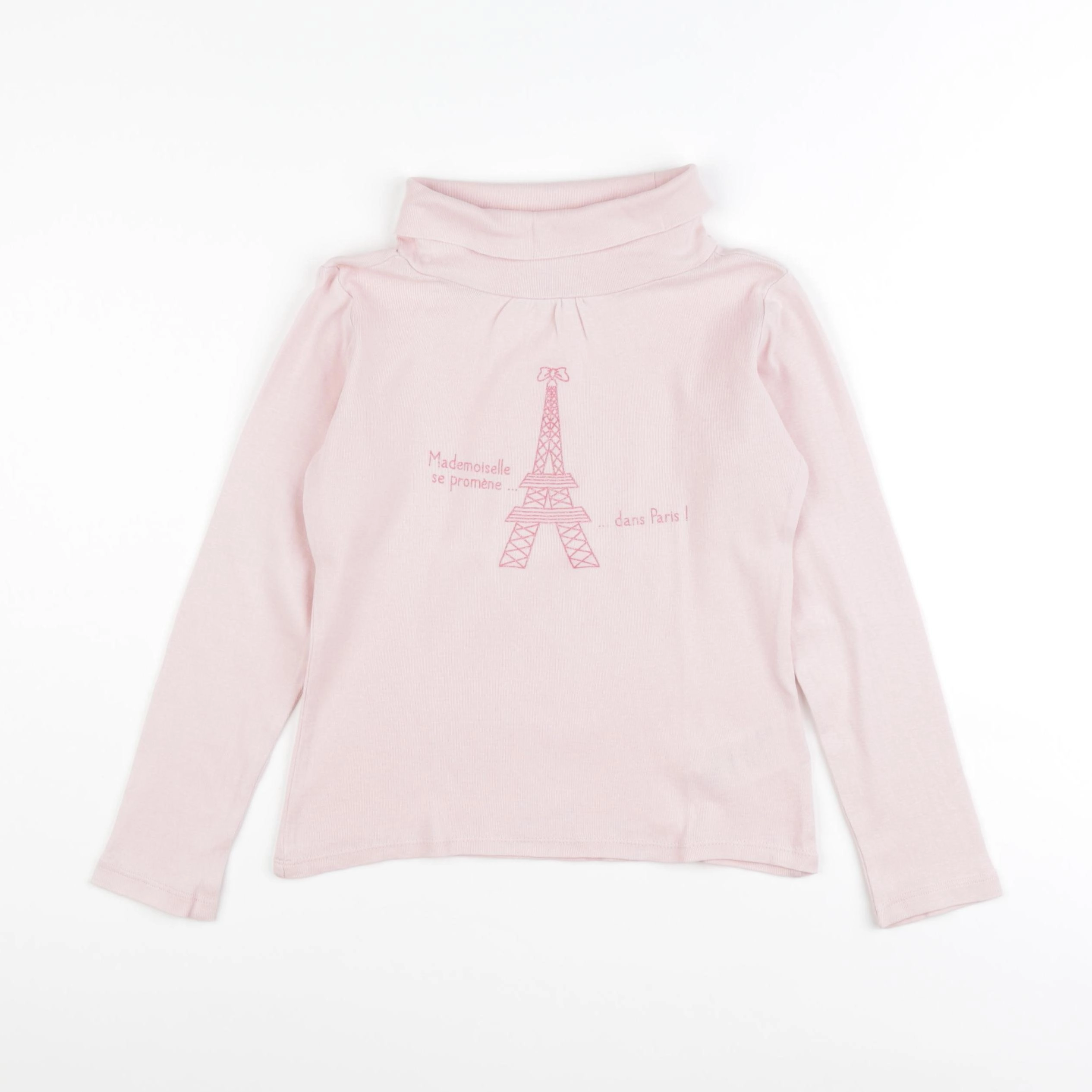 Vertbaudet - sous-pull rose - 8 ans