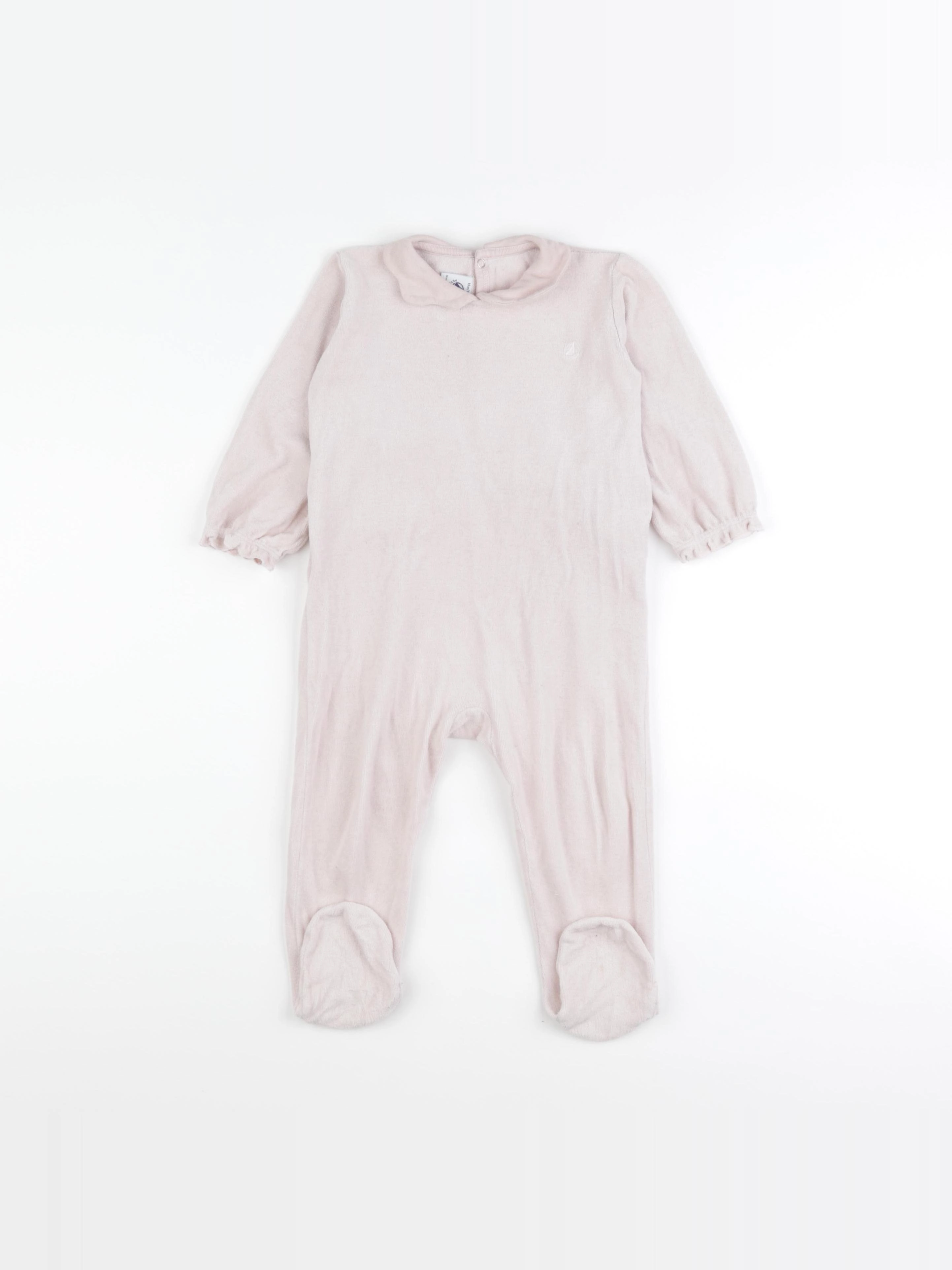 Petit Bateau - pyjama velours rose - 18 mois