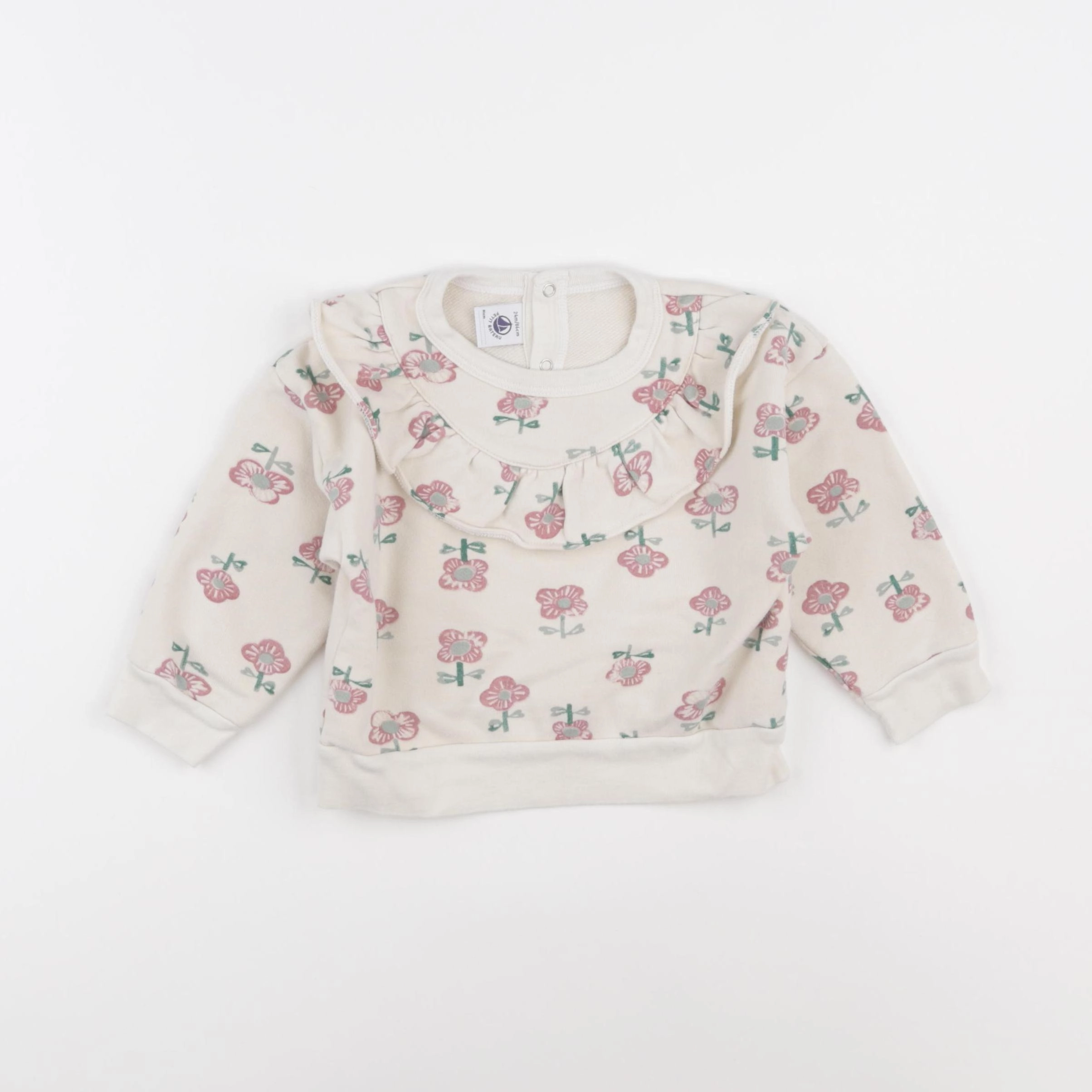Petit Bateau - sweat beige - 24 mois