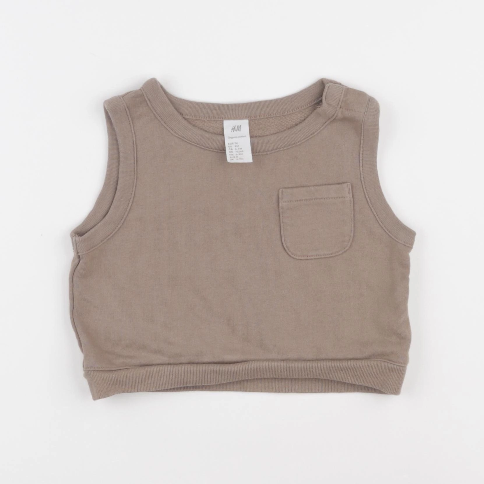H&M - débardeur marron - 6/9 mois