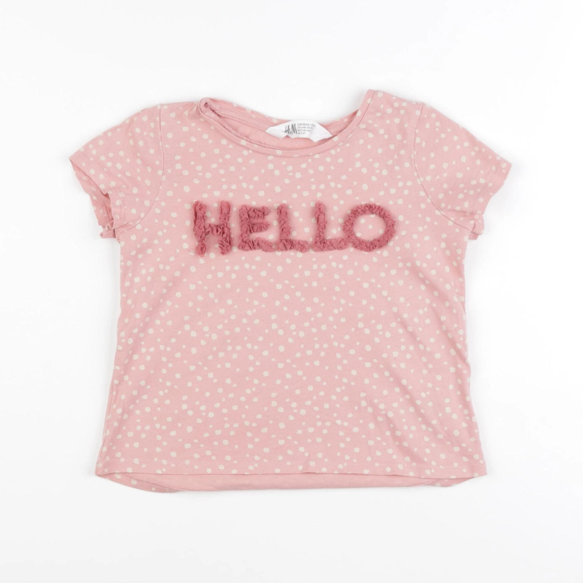 H&M - tee-shirt rose - 2/4 ans