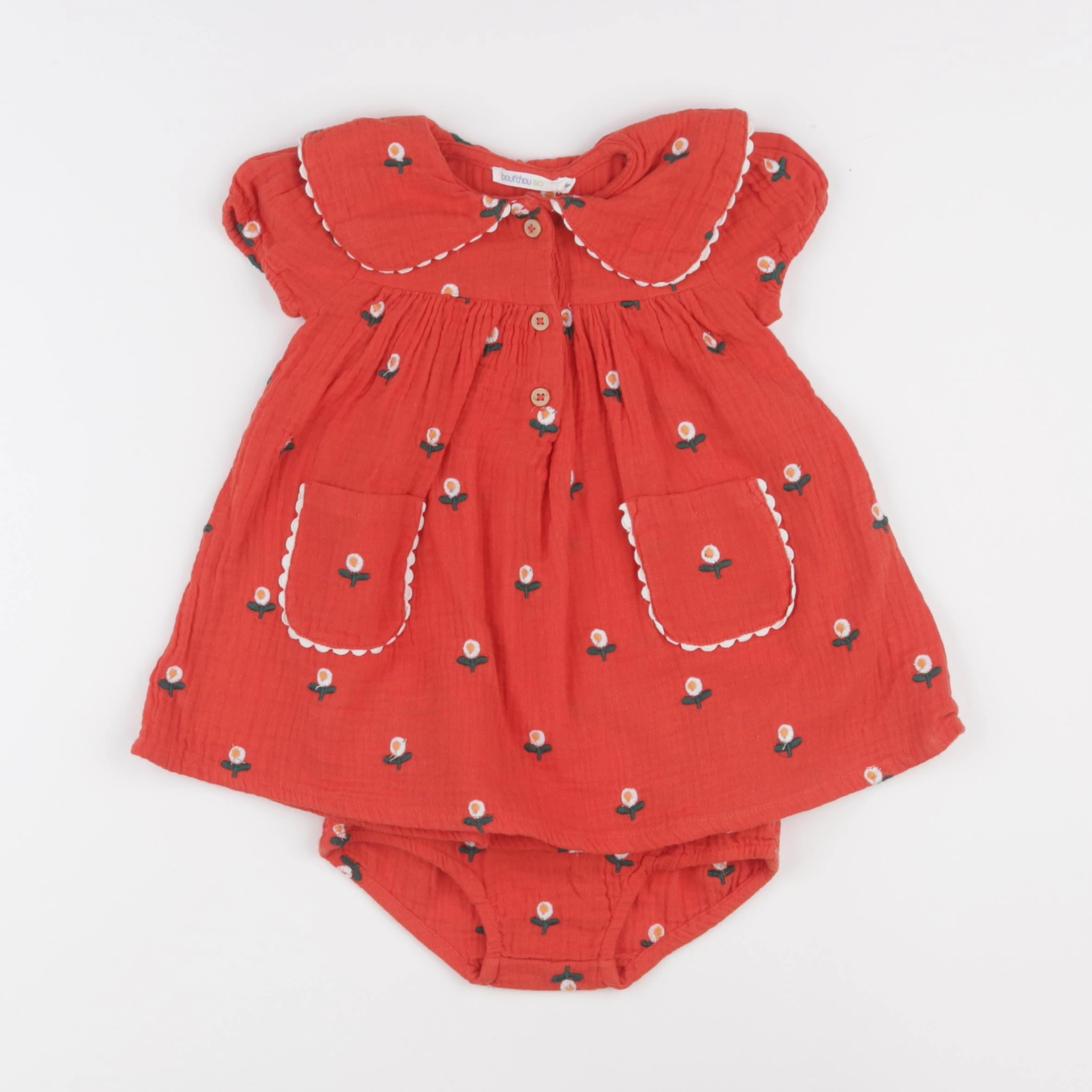 Boutchou - robe rouge - 6 mois