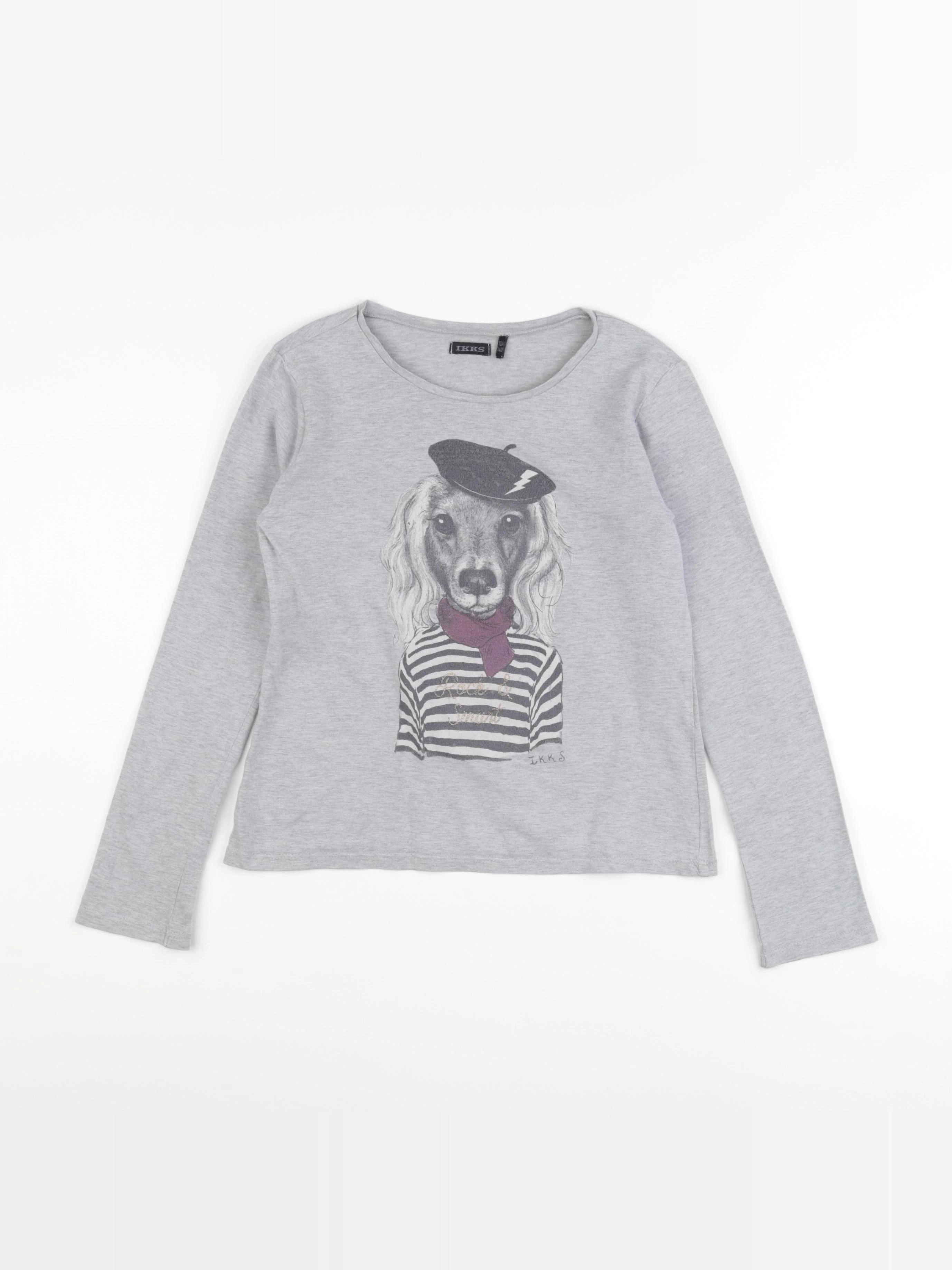 IKKS - tee-shirt gris - 10 ans