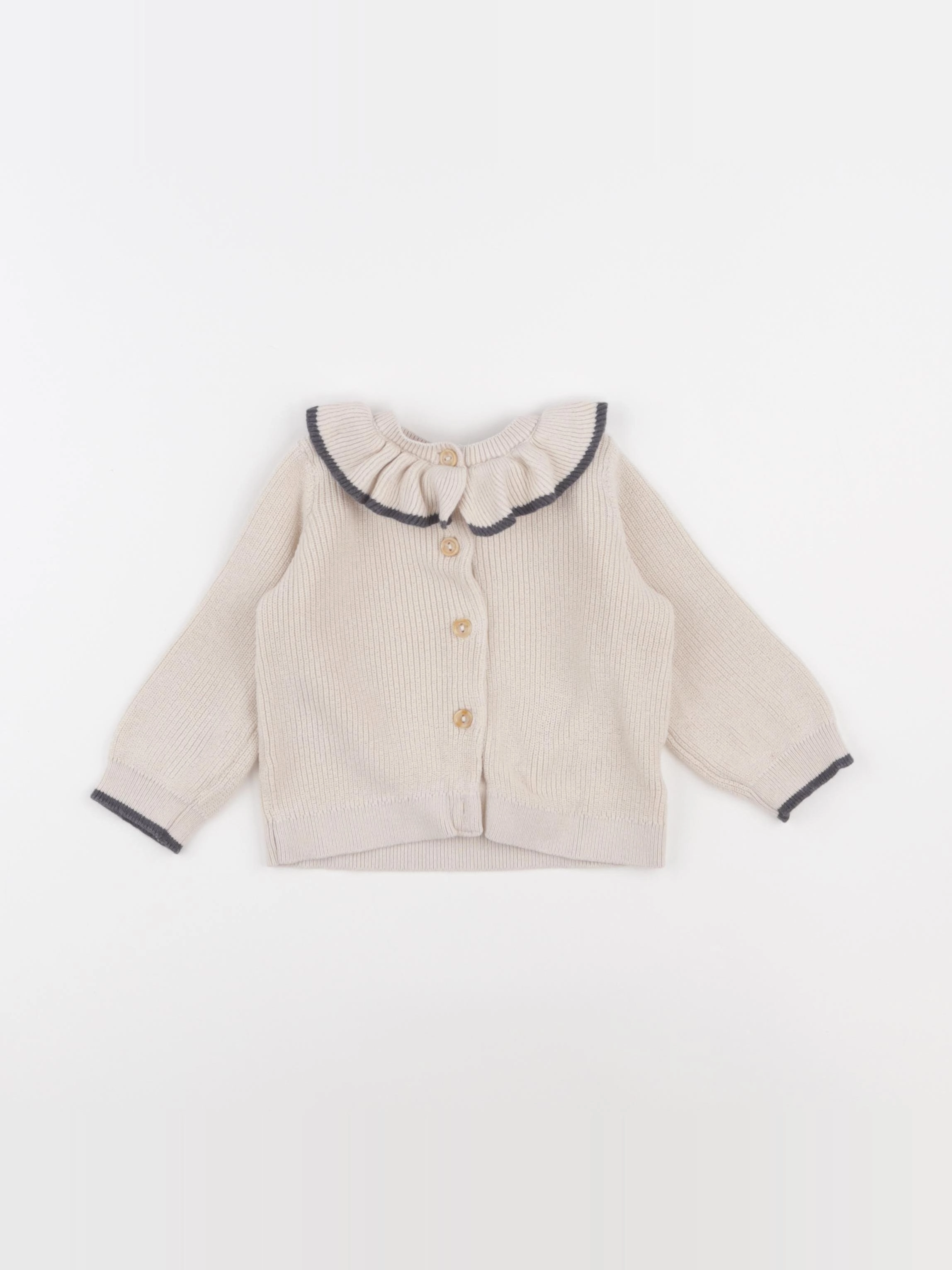 H&M - gilet beige - 6/9 mois