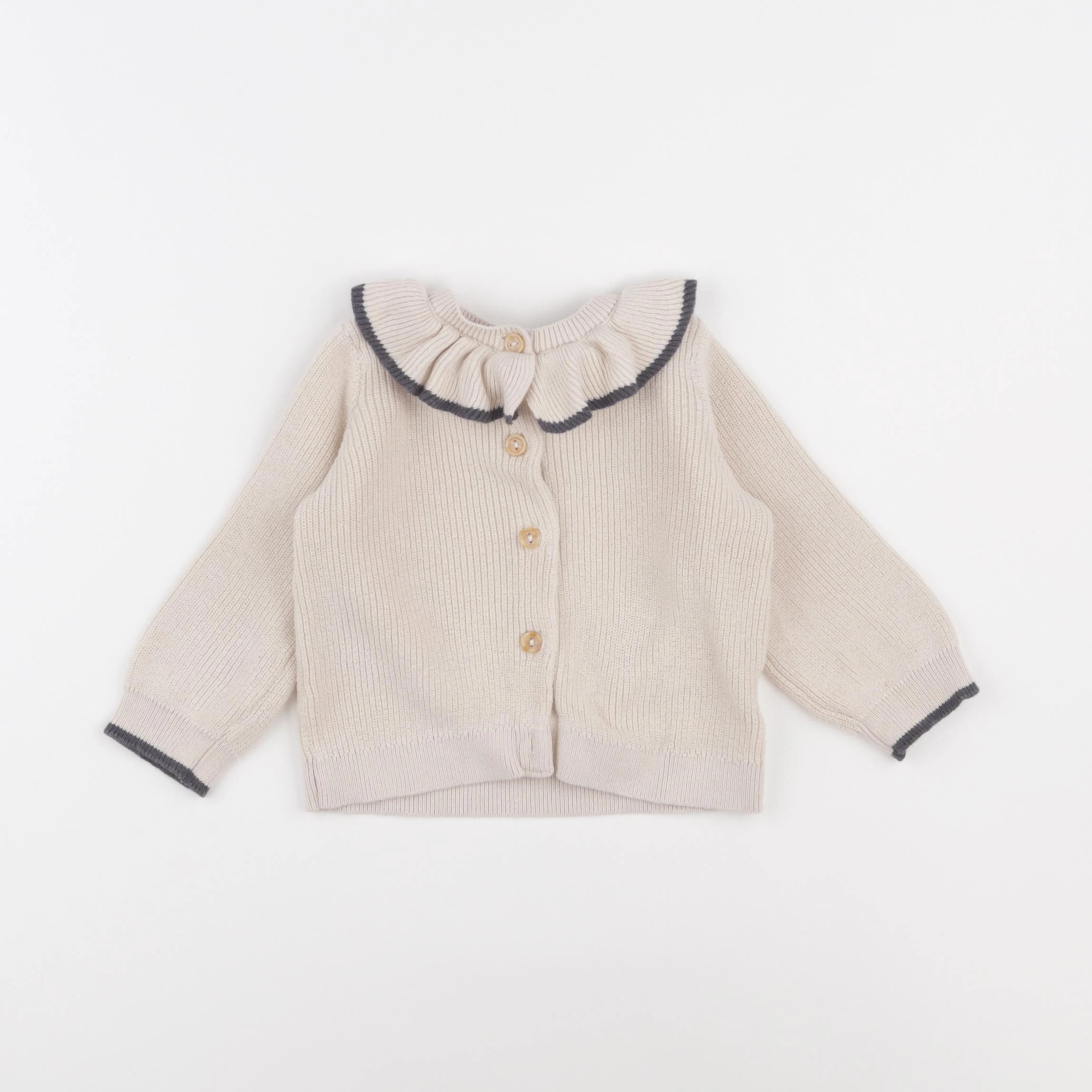 H&M - gilet beige - 6/9 mois