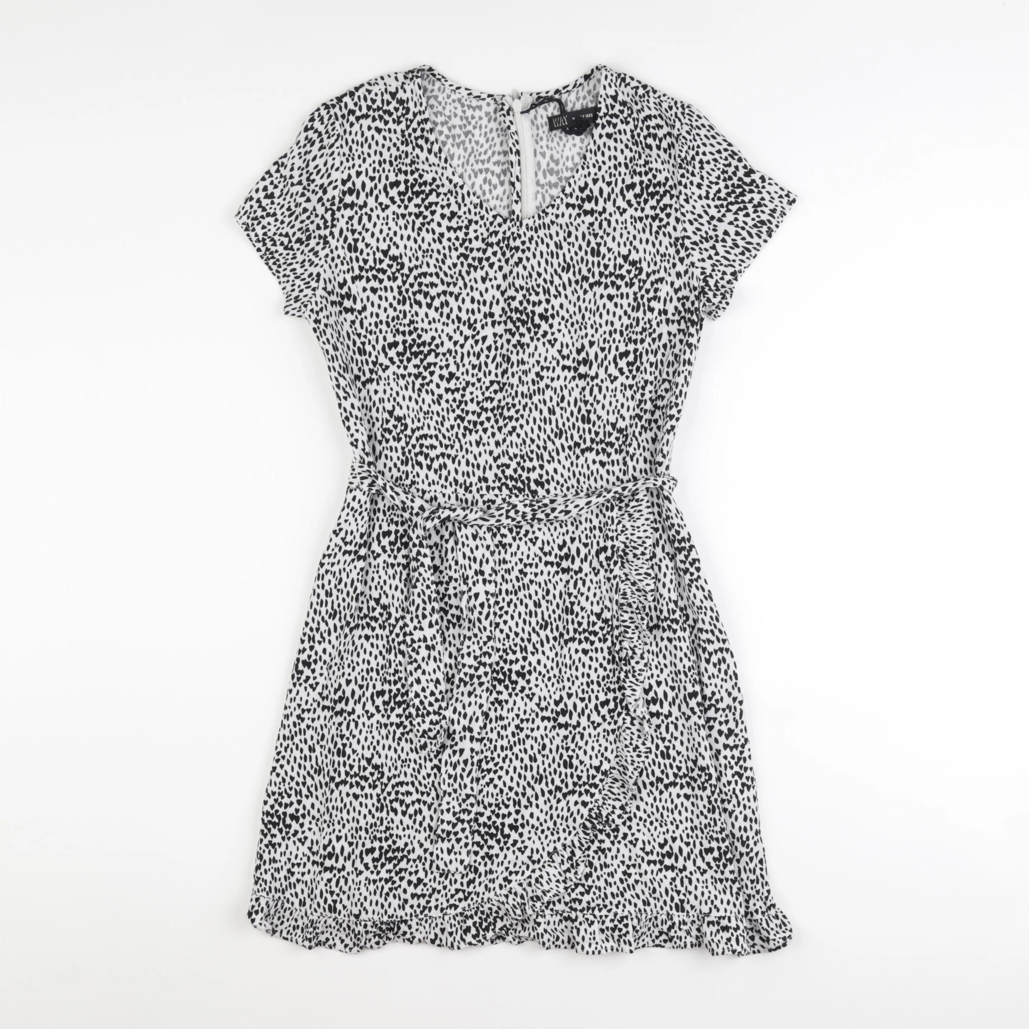 IKKS - robe blanc, noir - 8 ans