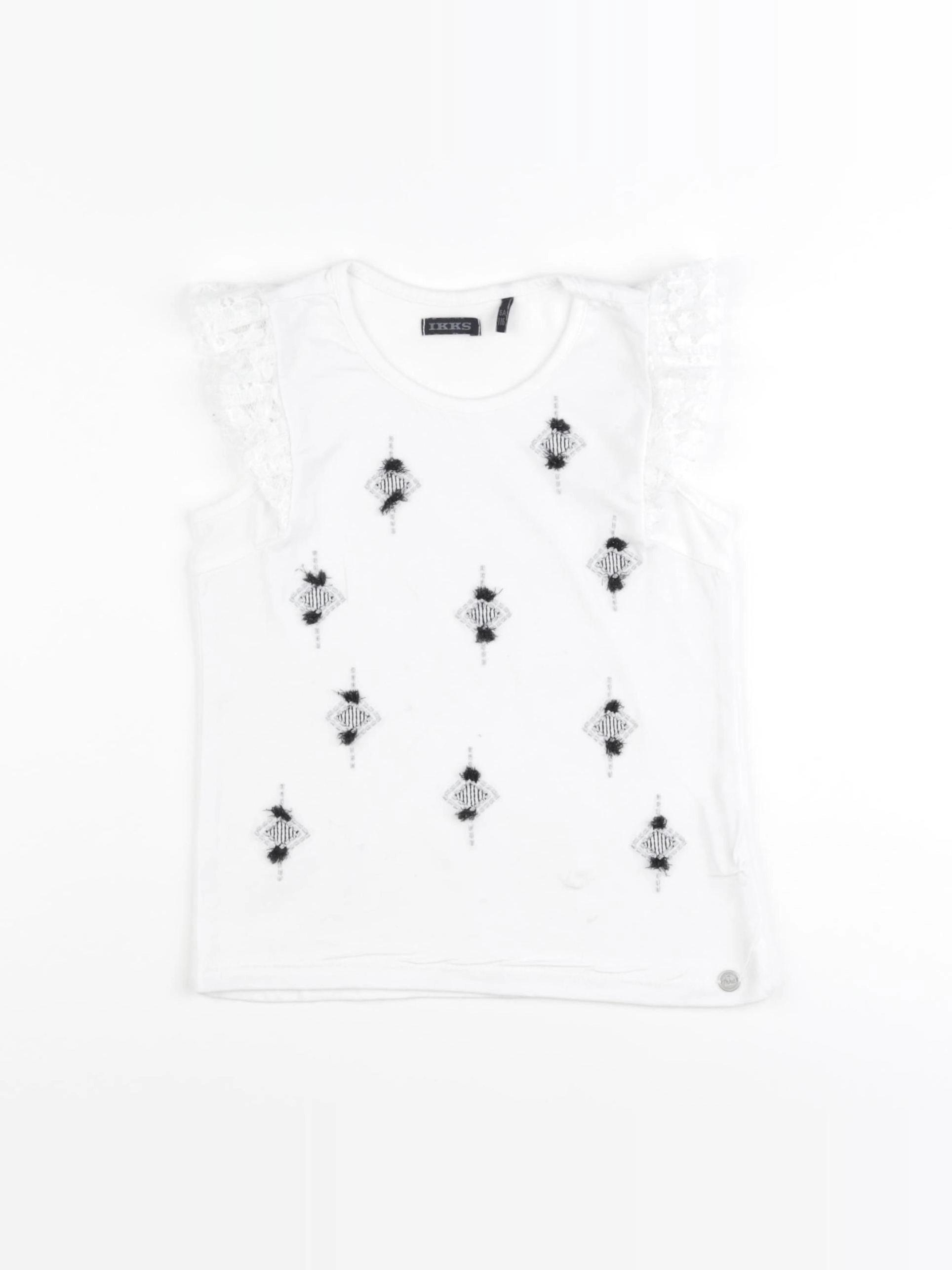 IKKS - débardeur blanc, noir - 6 ans