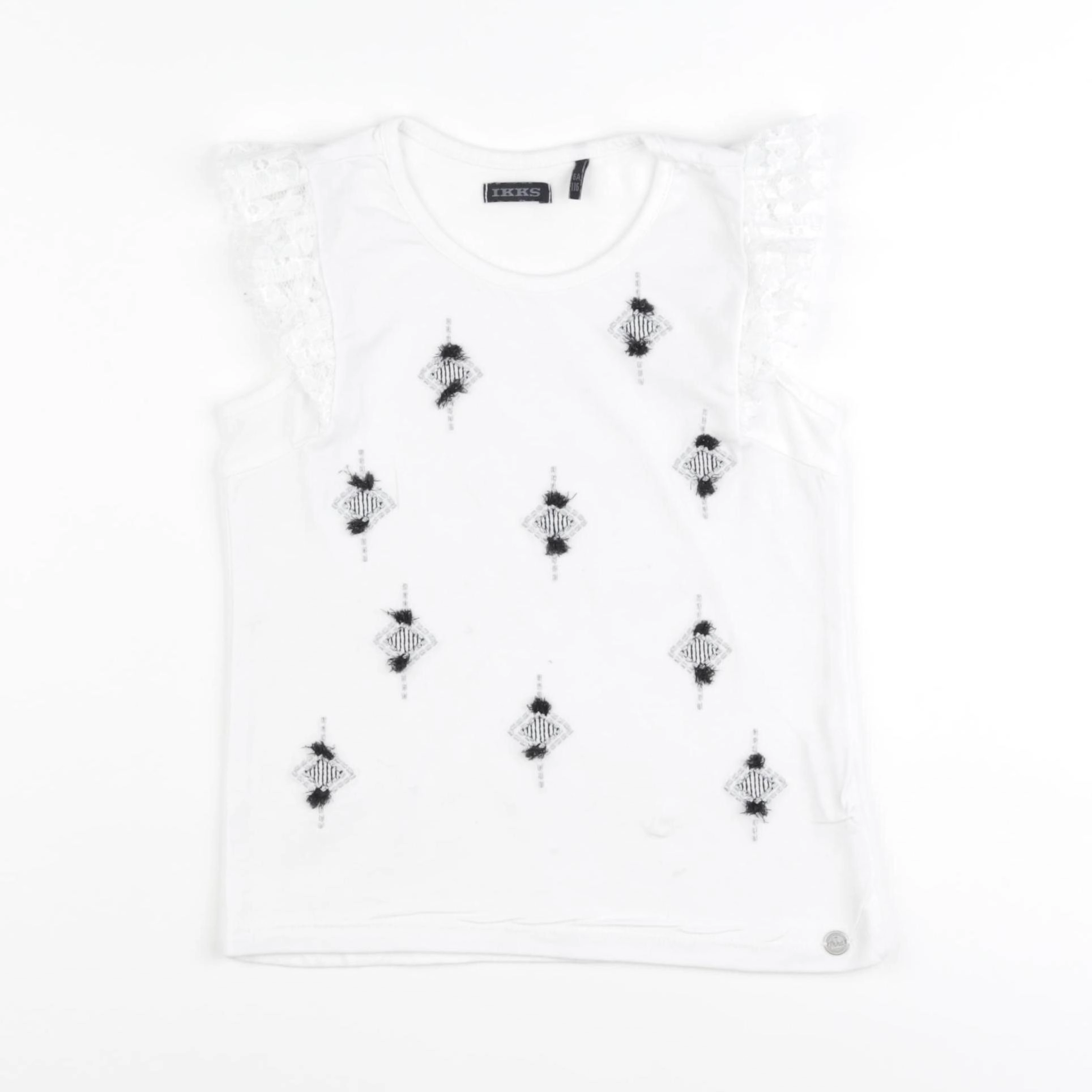 IKKS - débardeur blanc, noir - 6 ans