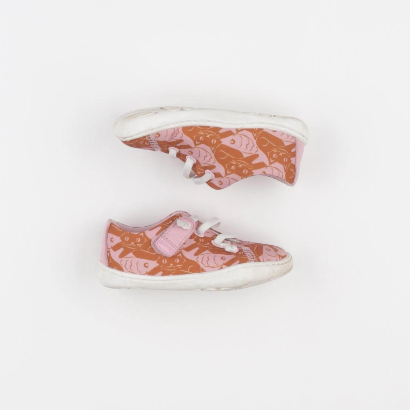 Camper - tennis à scratch/ lacets rose - pointure 23