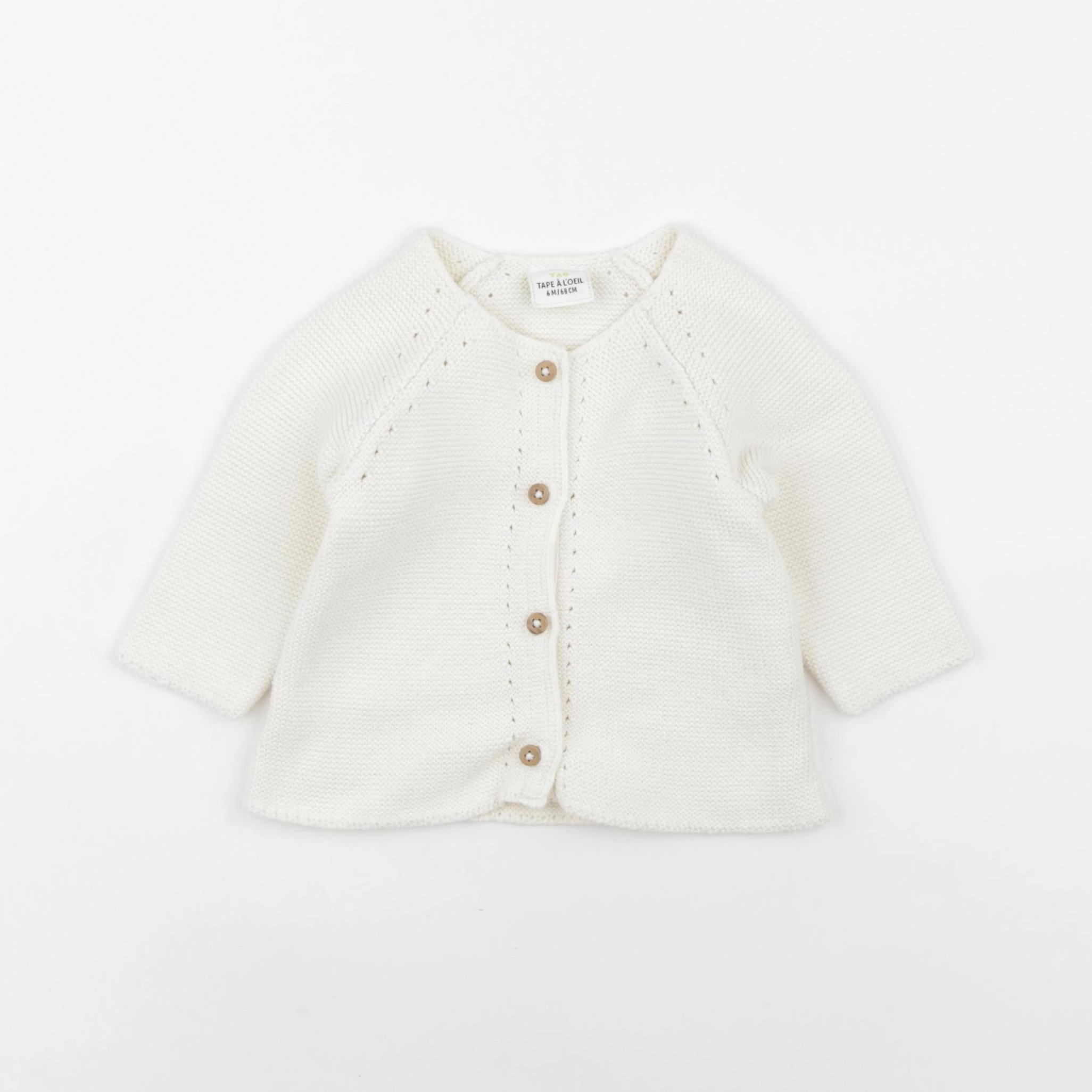 Tape à l'oeil - gilet blanc - 6 mois