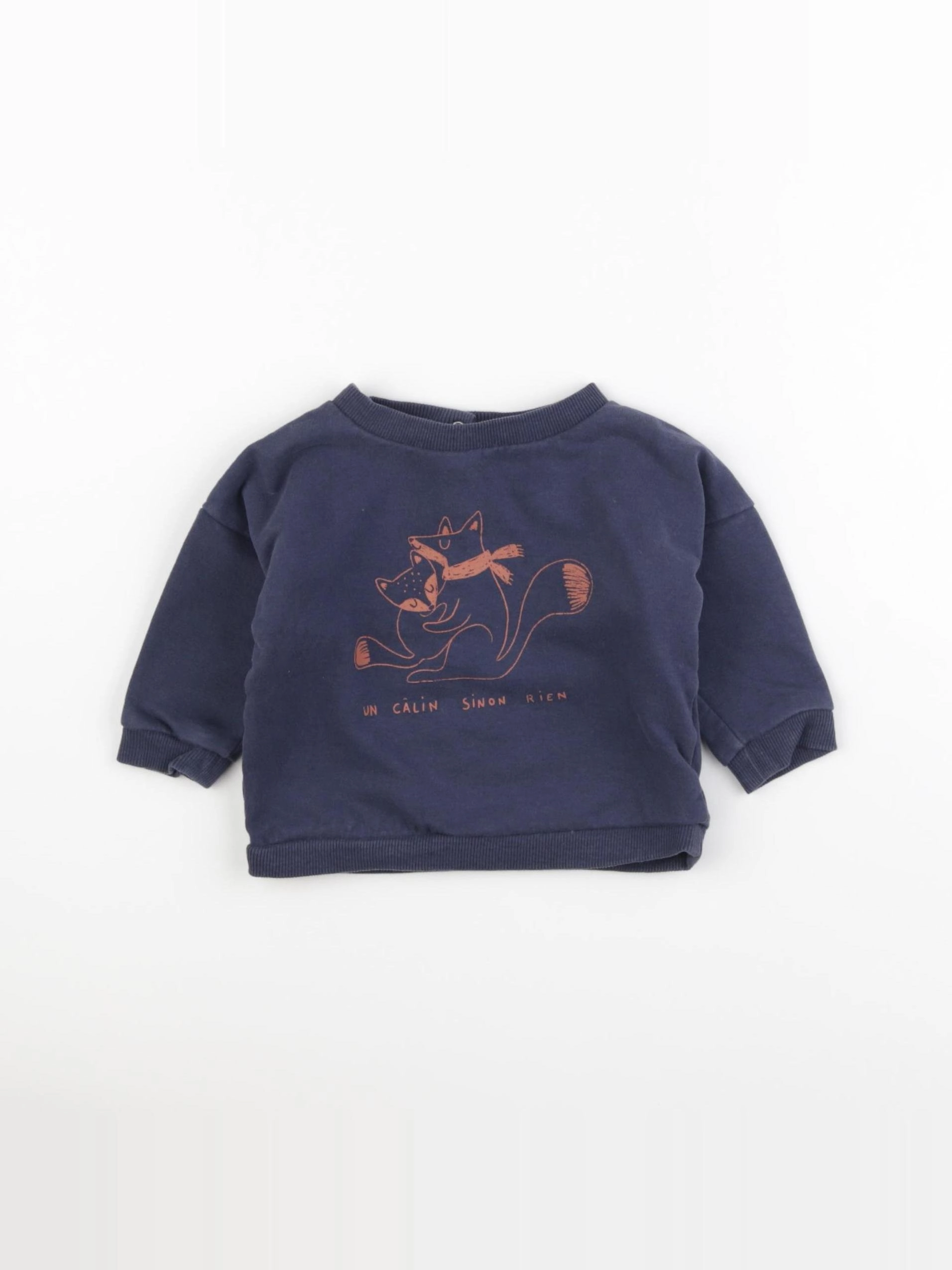 Vertbaudet - sweat bleu - 9 mois