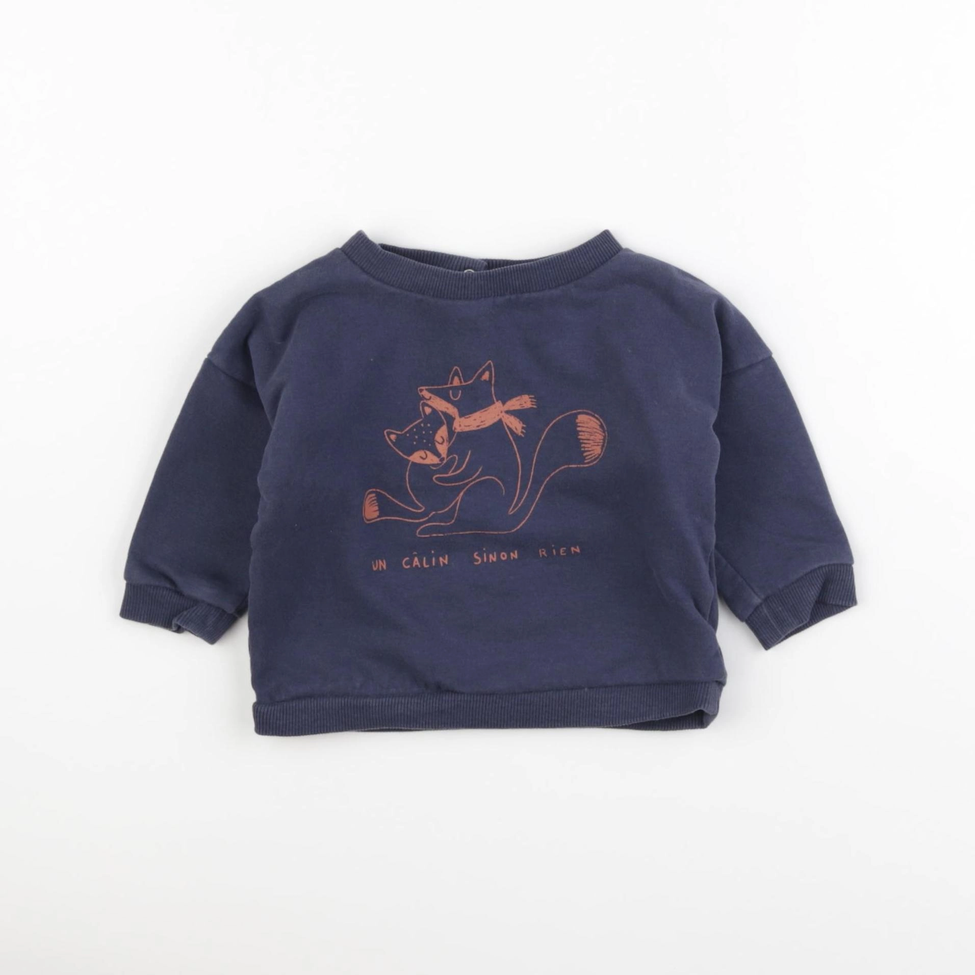 Vertbaudet - sweat bleu - 9 mois