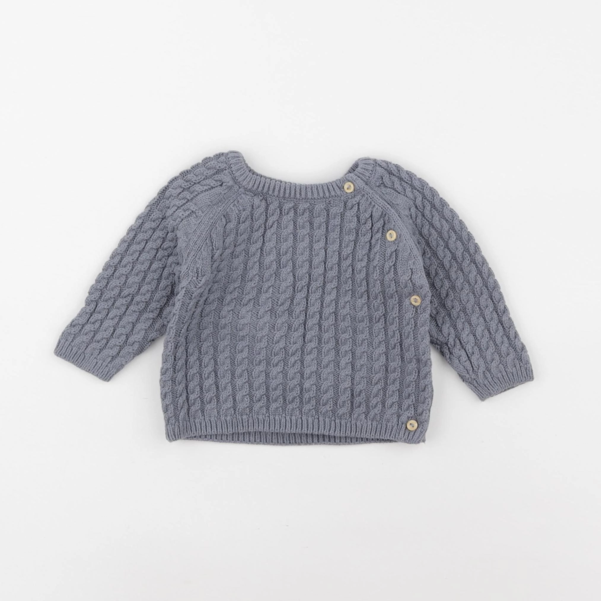 H&M - pull bleu - 1/3 mois