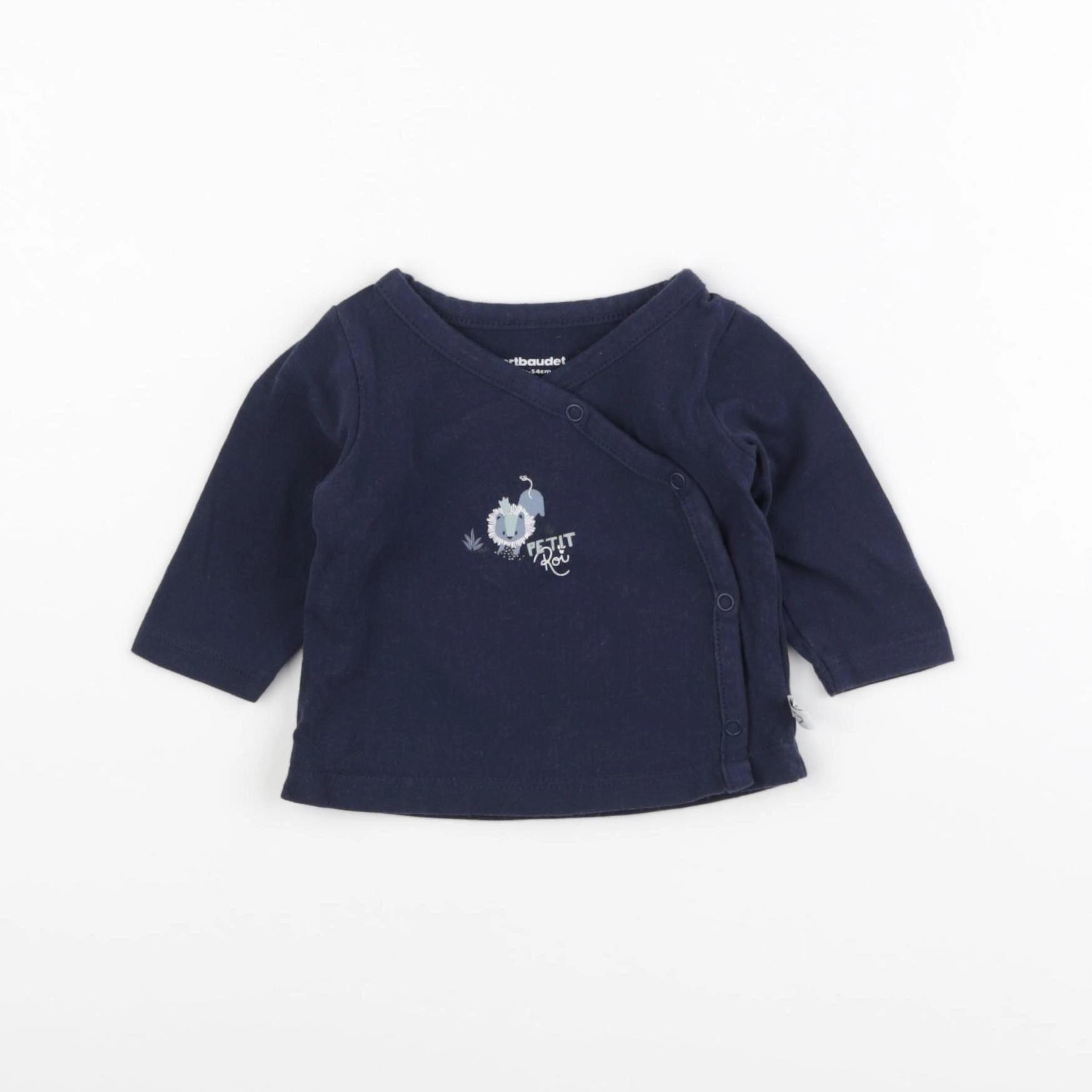 Vertbaudet - tee-shirt bleu - 1 mois