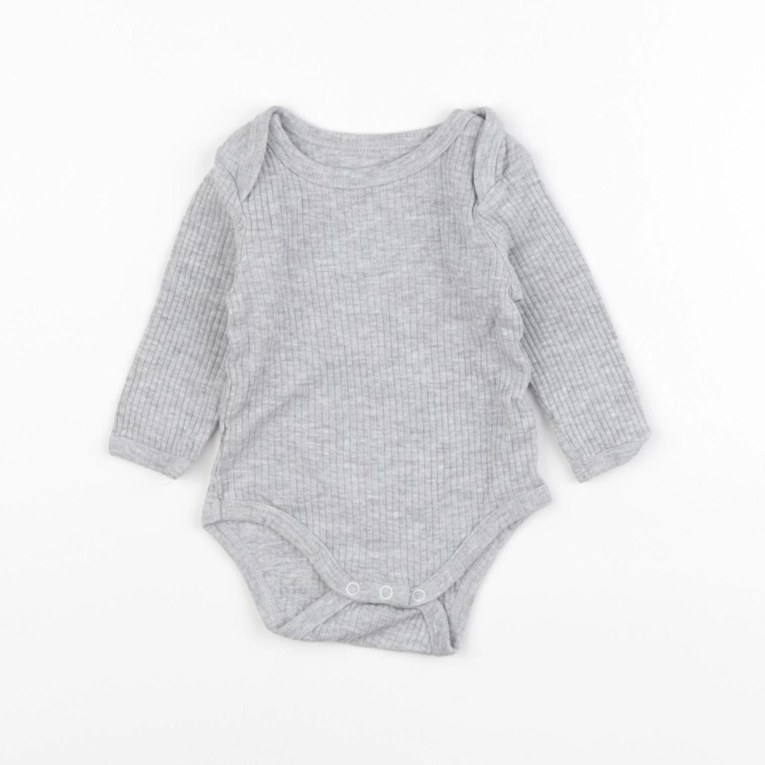 Vertbaudet - body gris - 3 mois