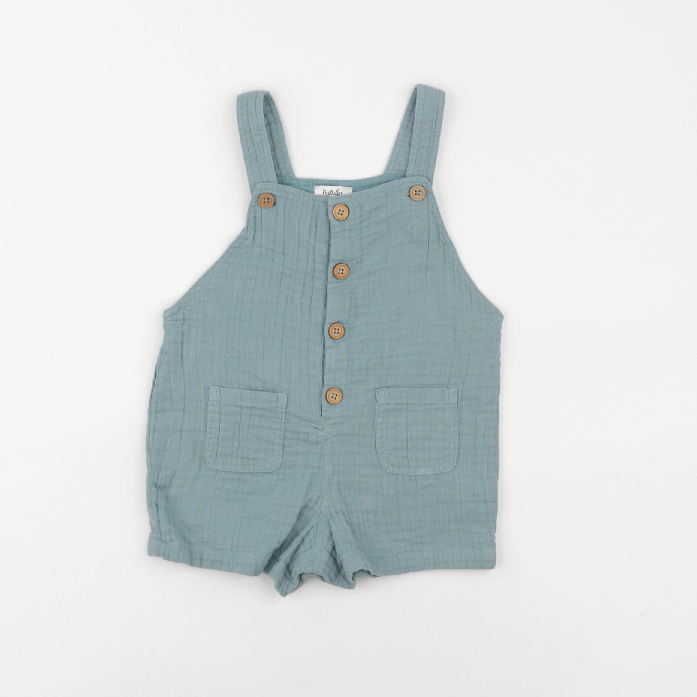 Natalys - salopette vert - 12 mois