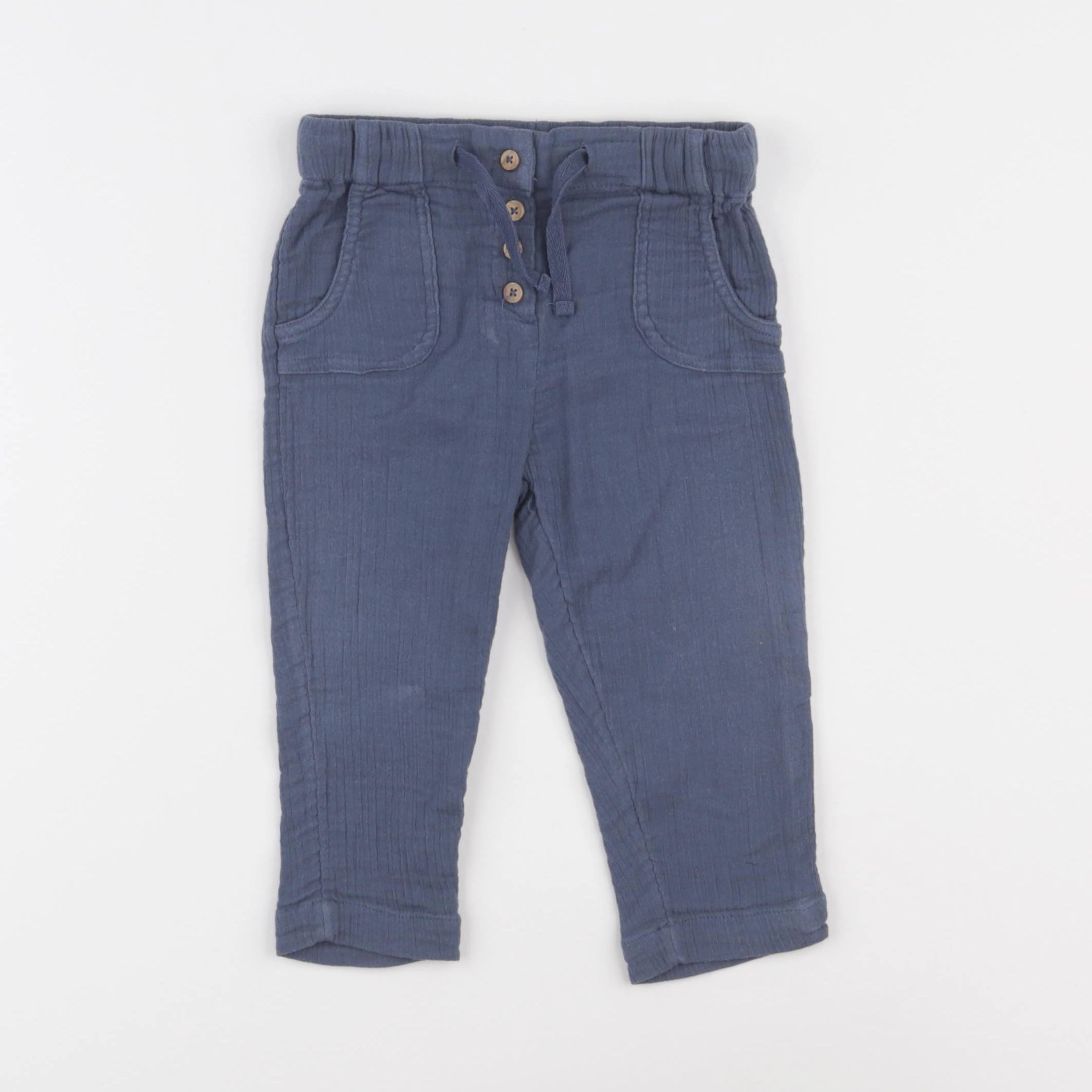 Boutchou - pantalon bleu - 12 mois