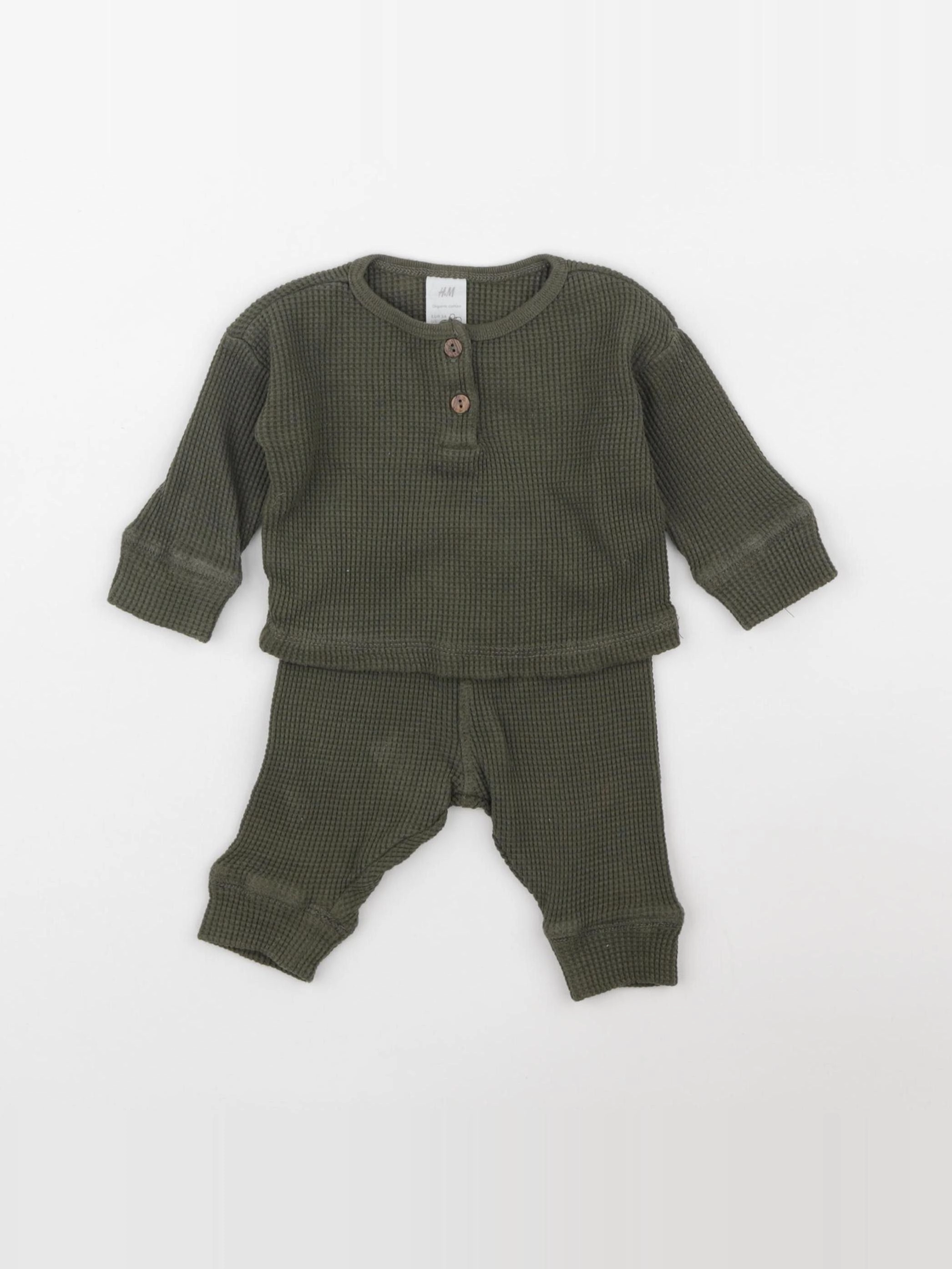H&M - ensemble vert - 1 mois