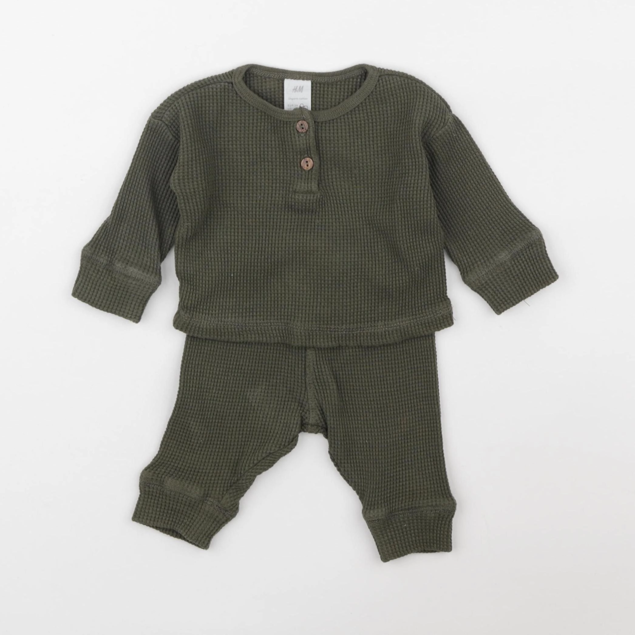 H&M - ensemble vert - 1 mois