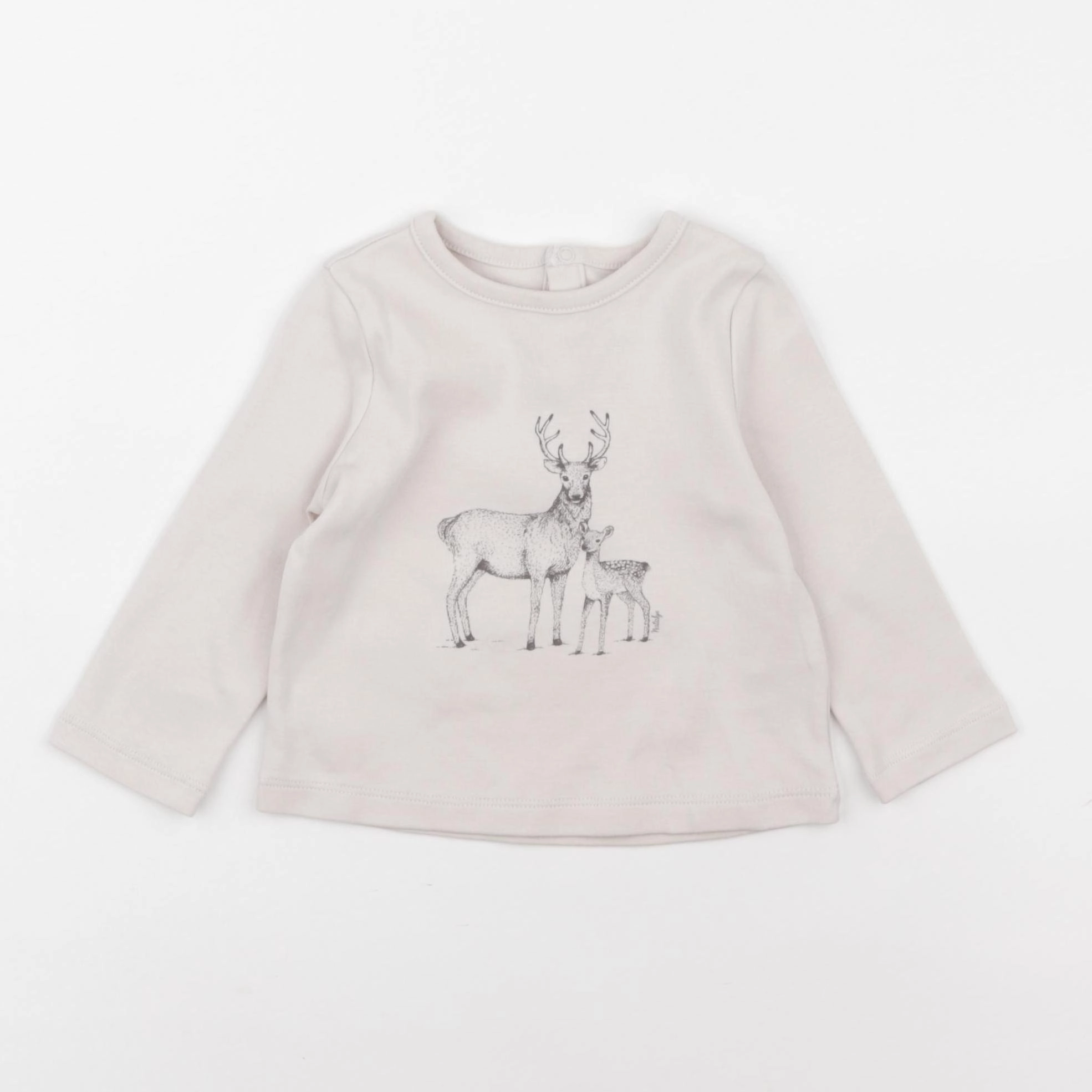Natalys - tee-shirt beige - 12 mois