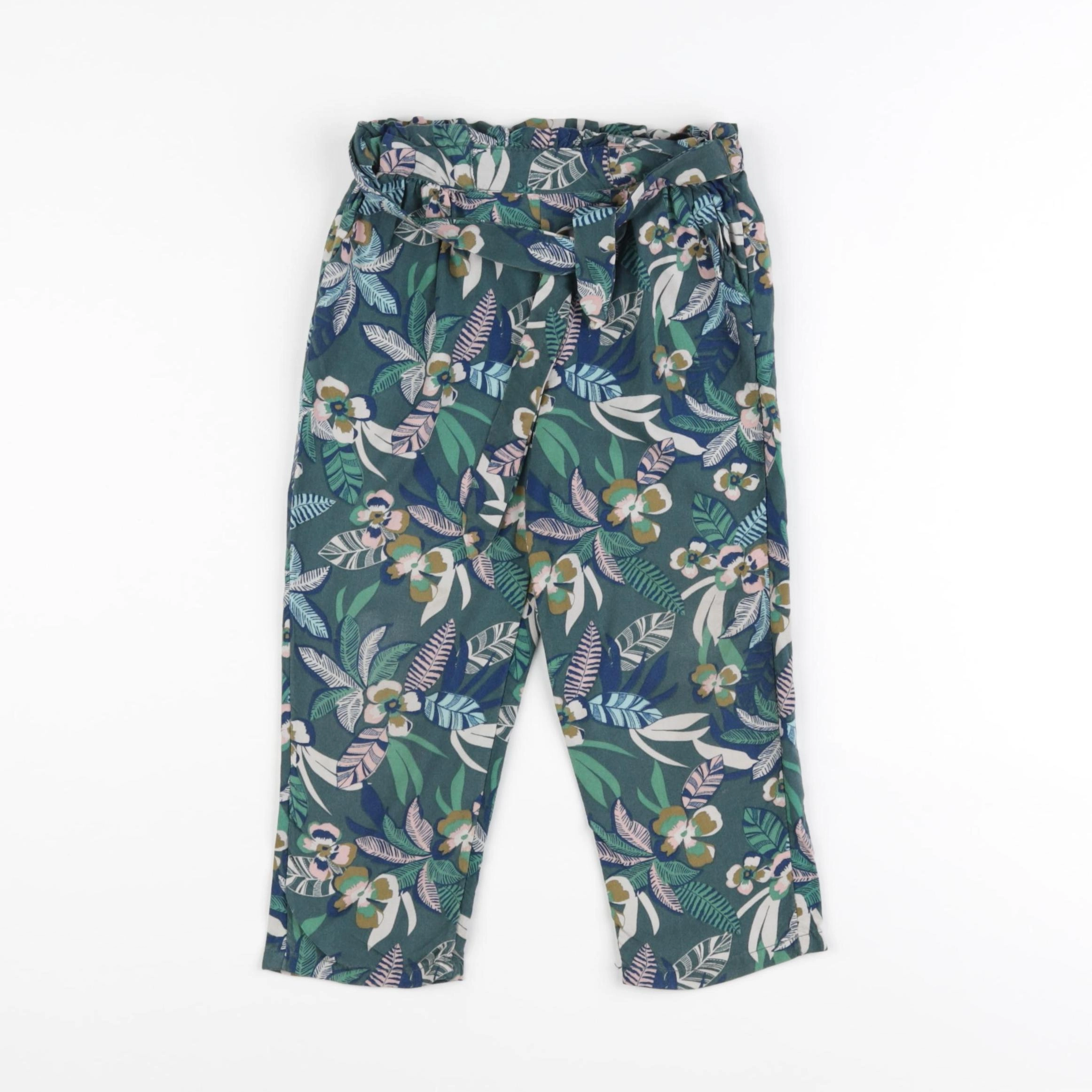 Vertbaudet - pantalon vert - 3 ans