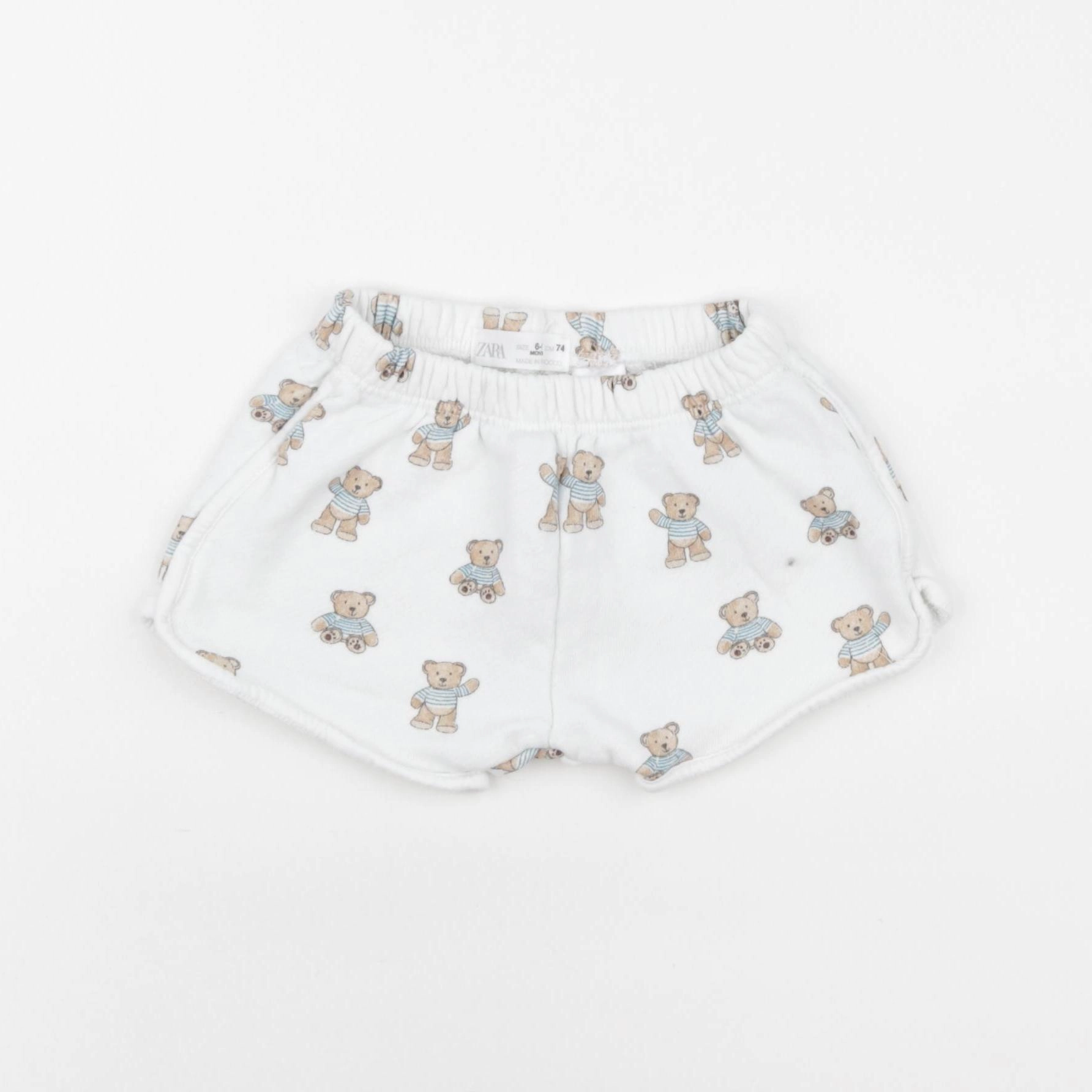 Zara - short blanc - 6/9 mois