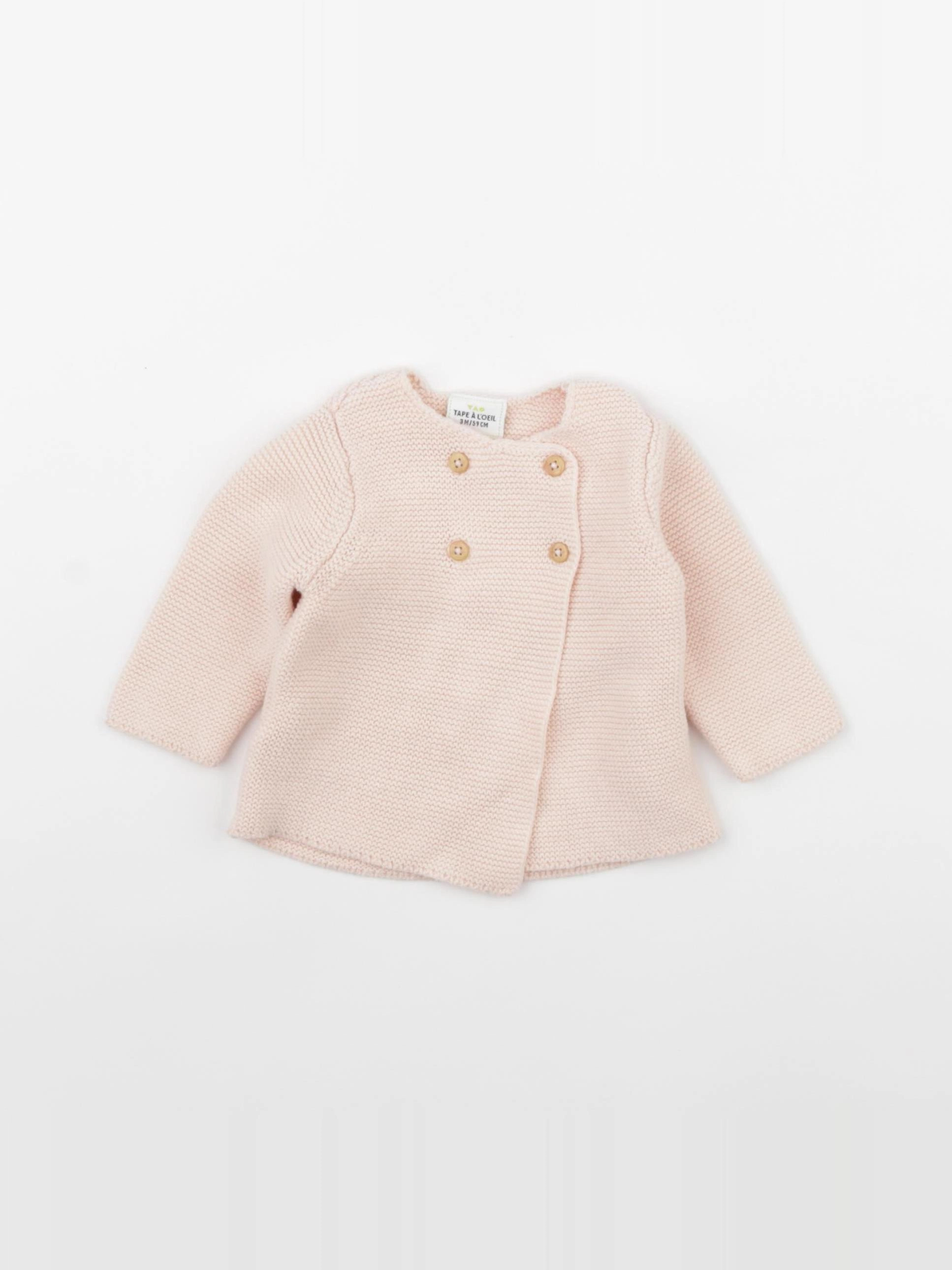 Tape à l'oeil - gilet rose - 3 mois
