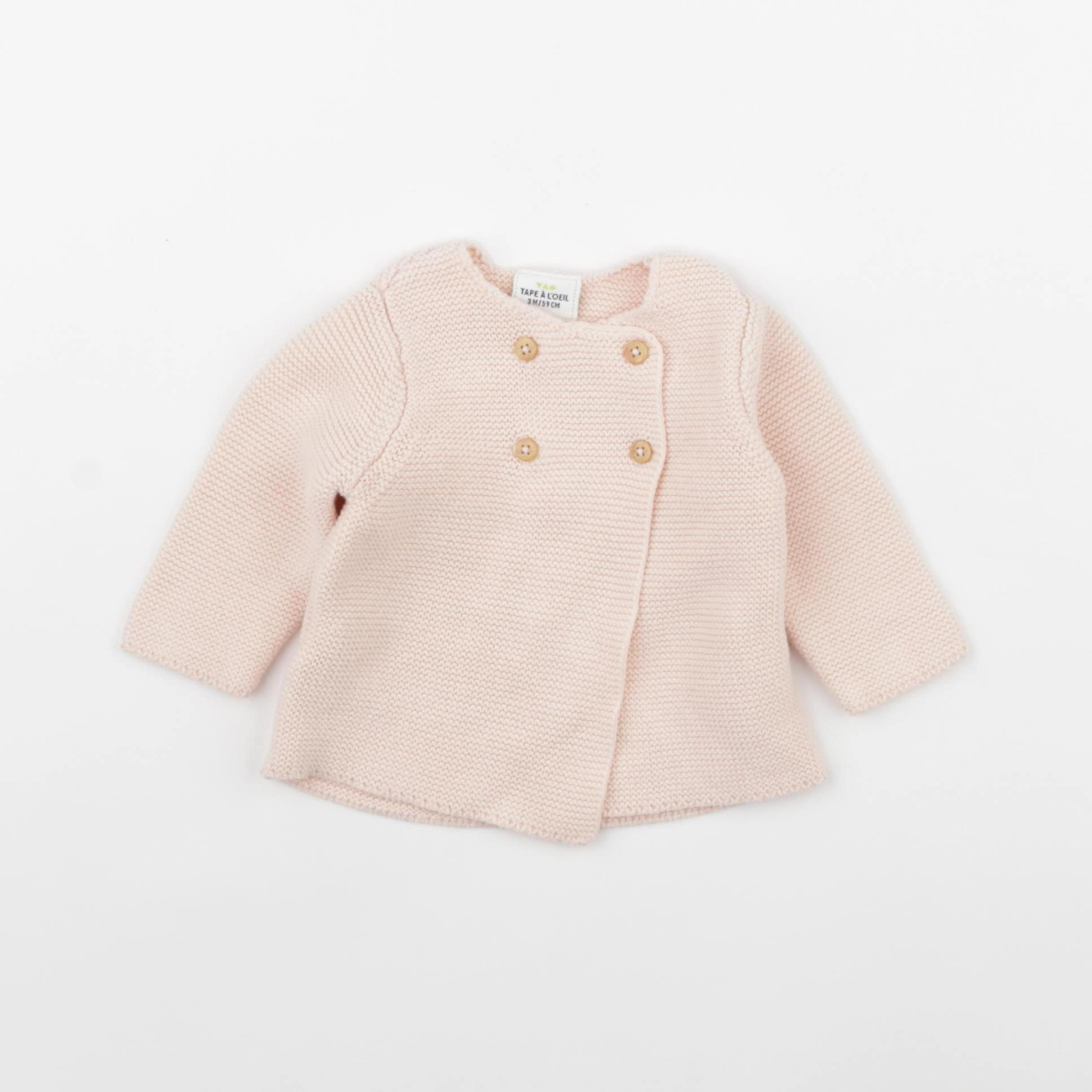 Tape à l'oeil - gilet rose - 3 mois