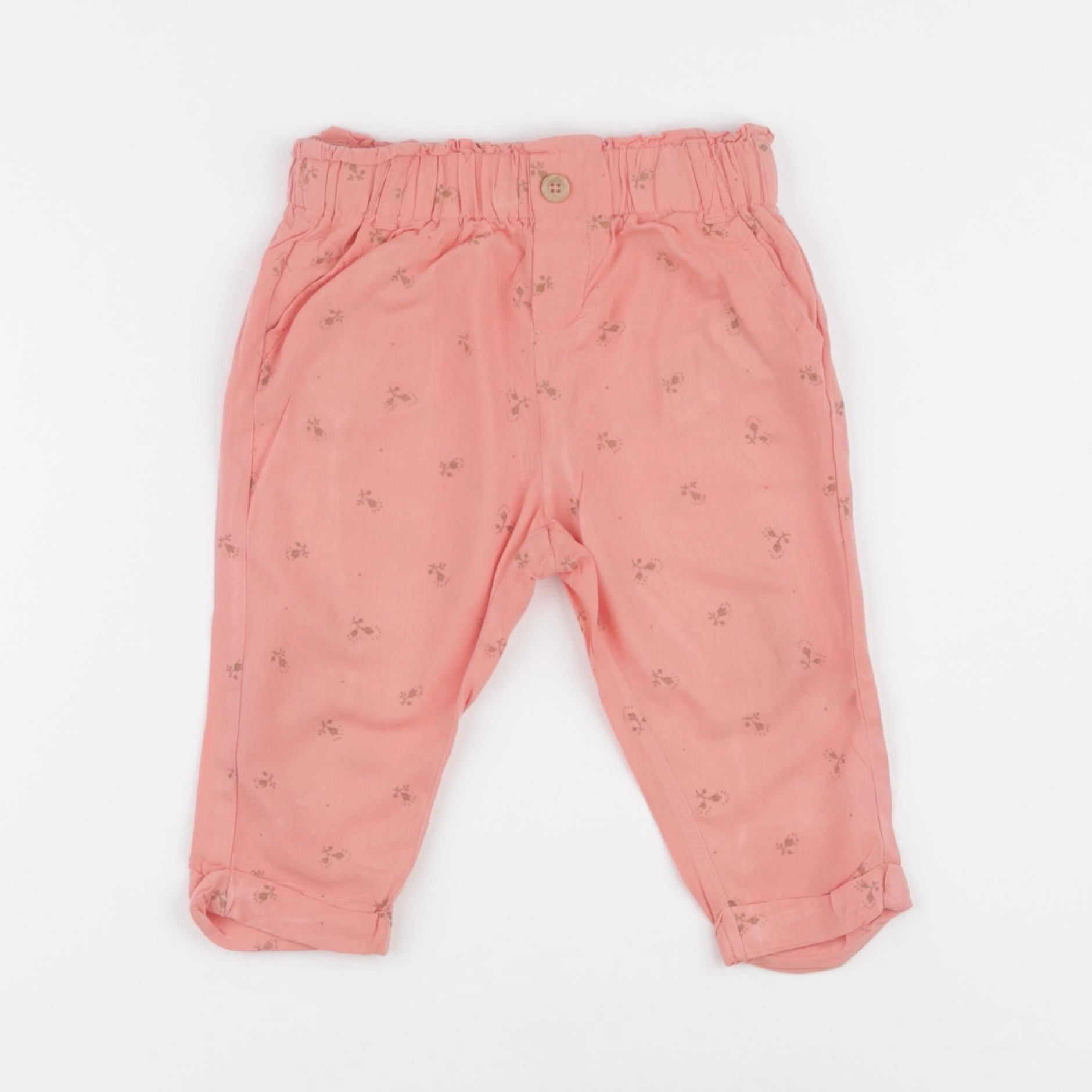 Vertbaudet - pantalon rose - 12 mois
