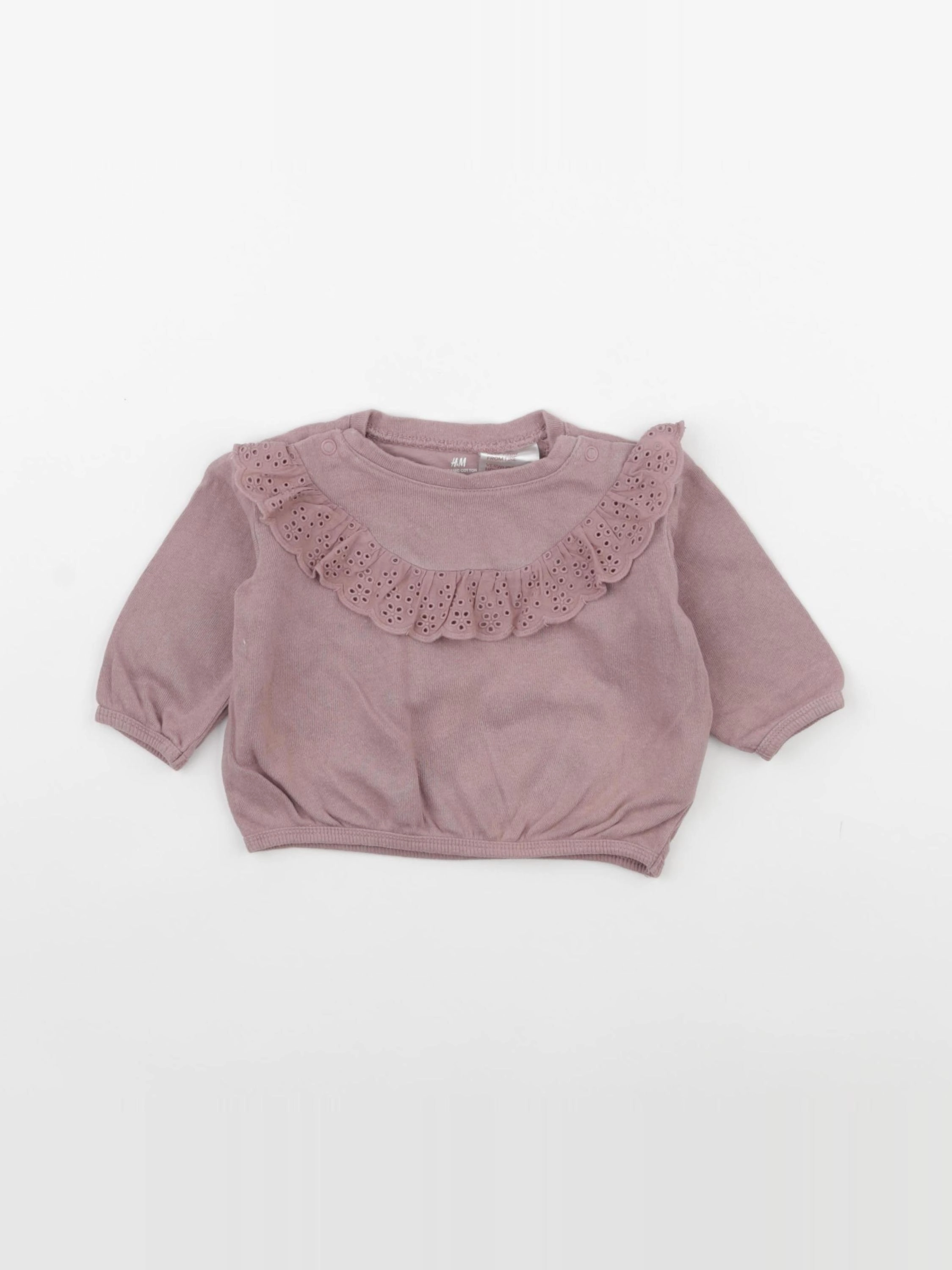 H&M - pull violet - 3 mois