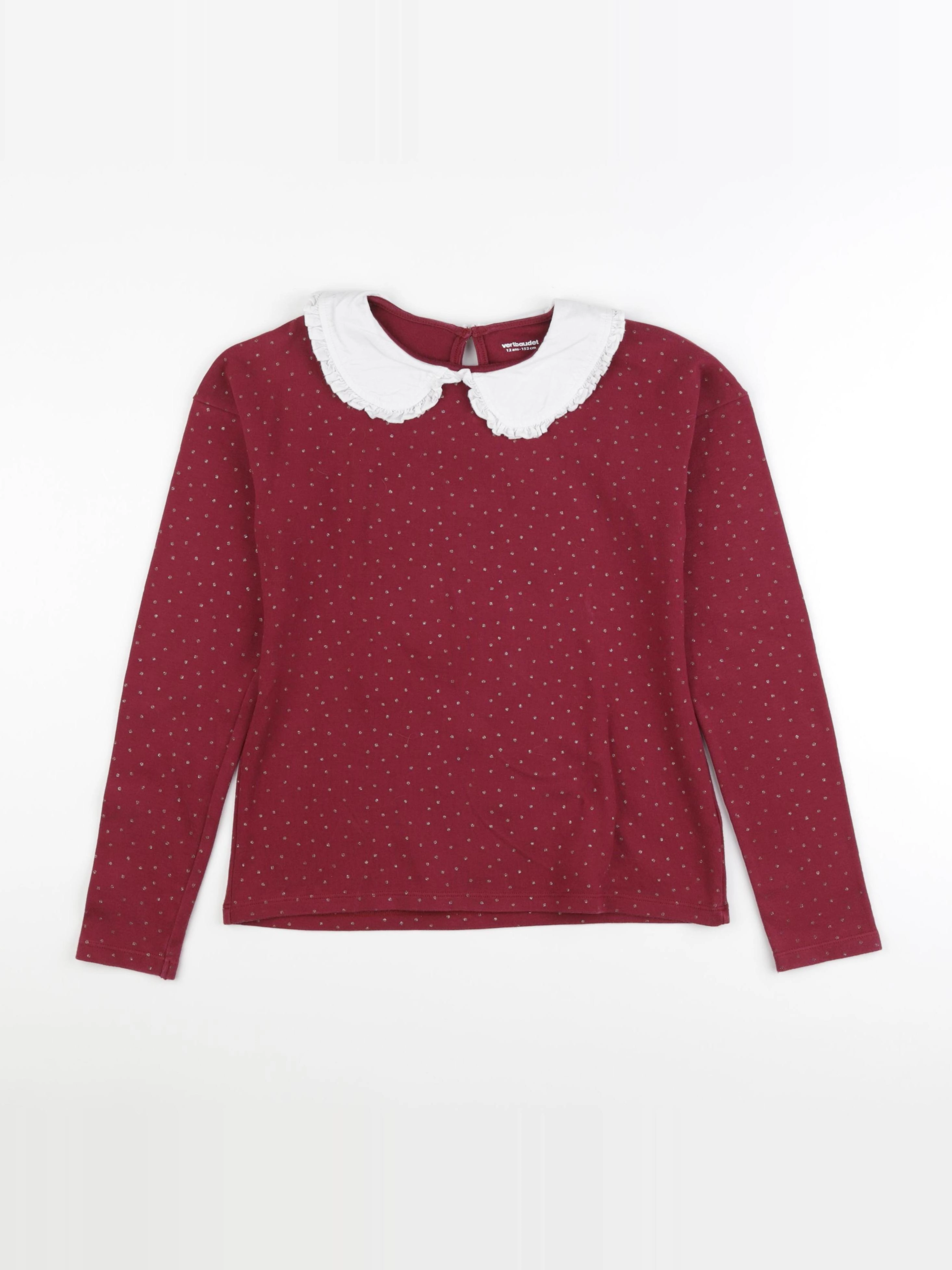 Vertbaudet - sweat rouge - 12 ans
