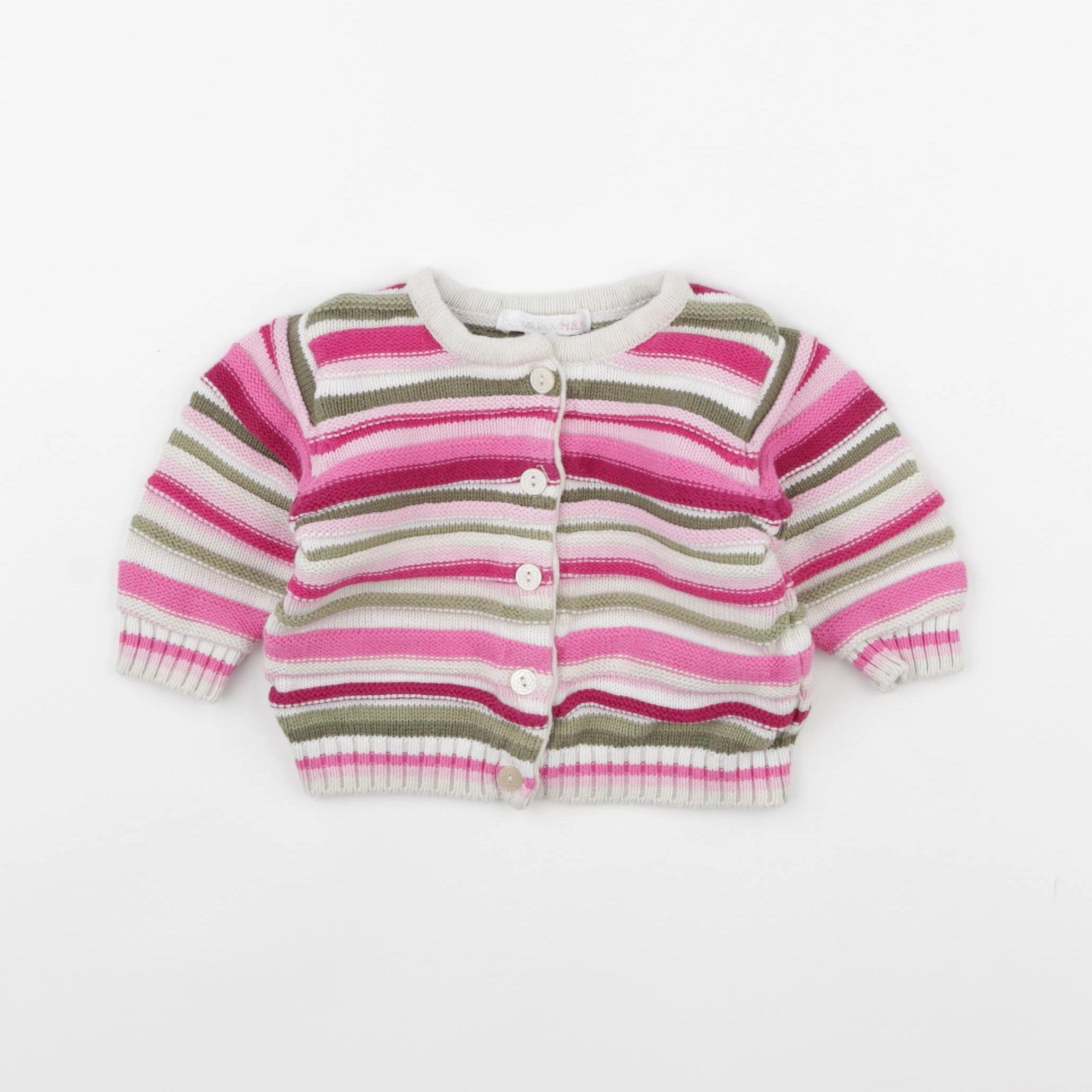 H&M - gilet rose - 3/6 mois