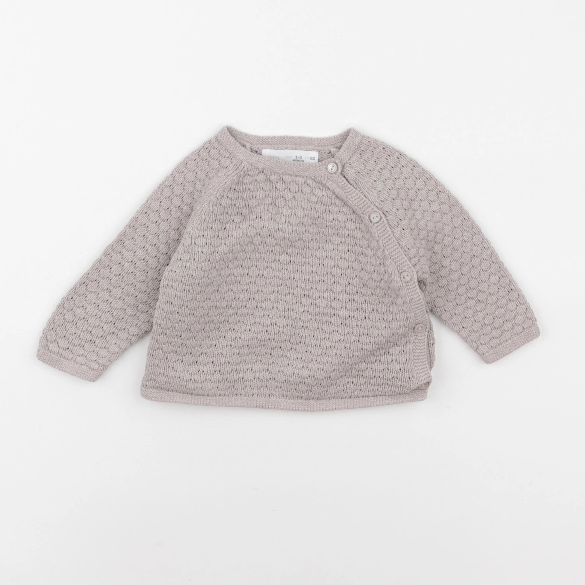 Zara - pull marron - 1/3 mois