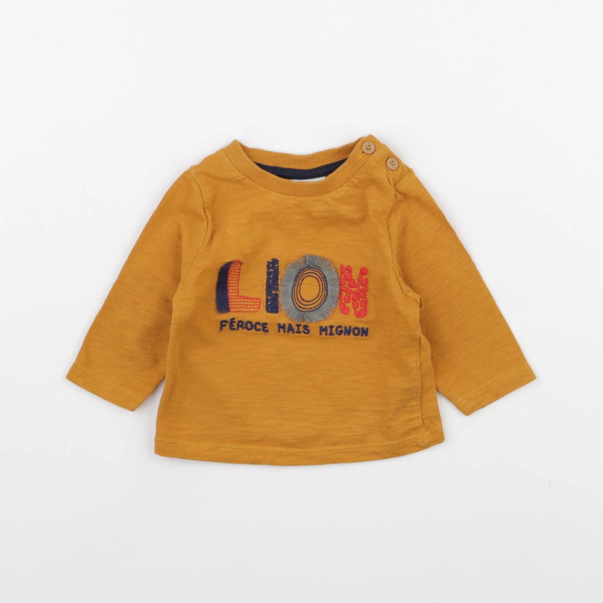 Tape à l'oeil - tee-shirt orange - 3 mois