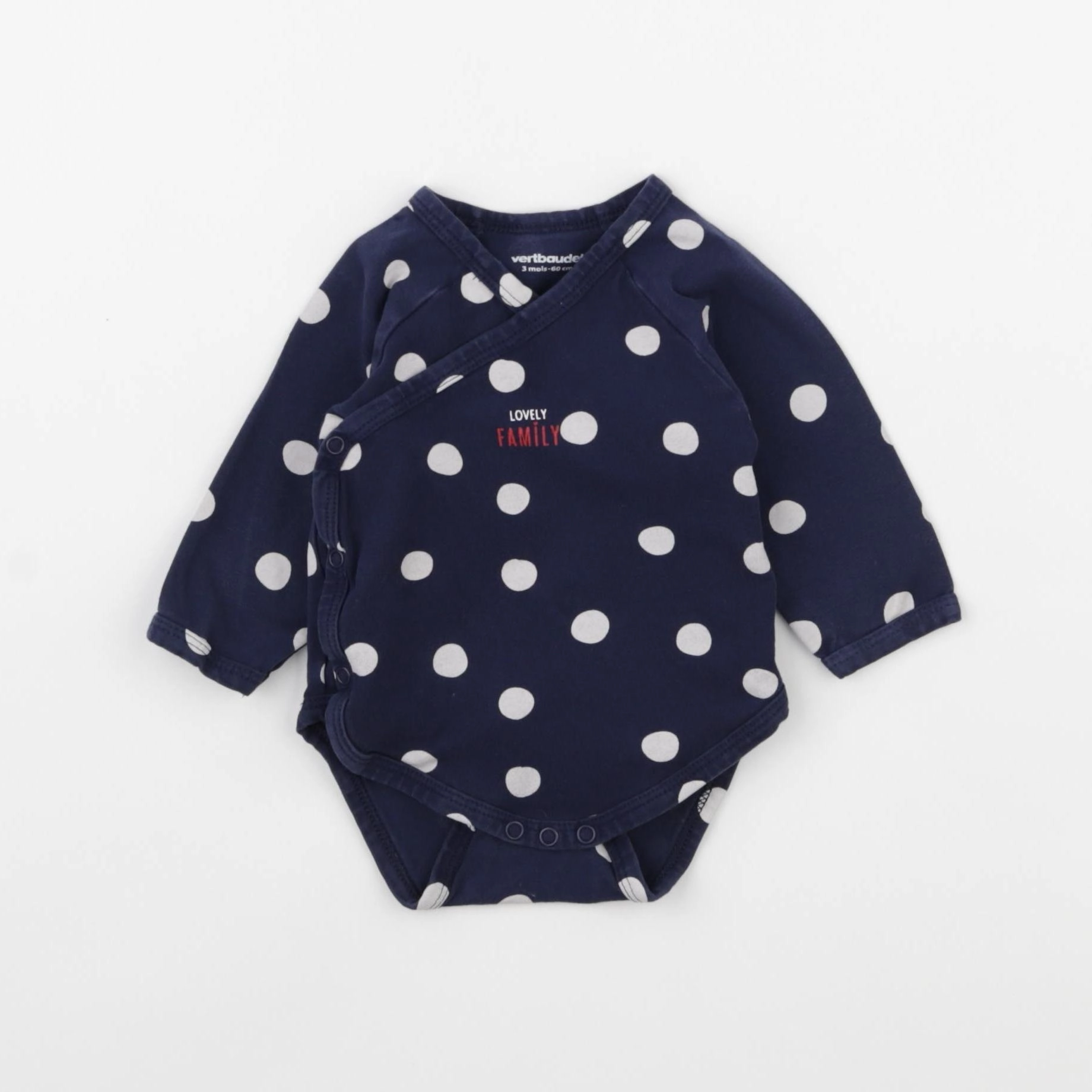 Vertbaudet - body bleu - 3 mois