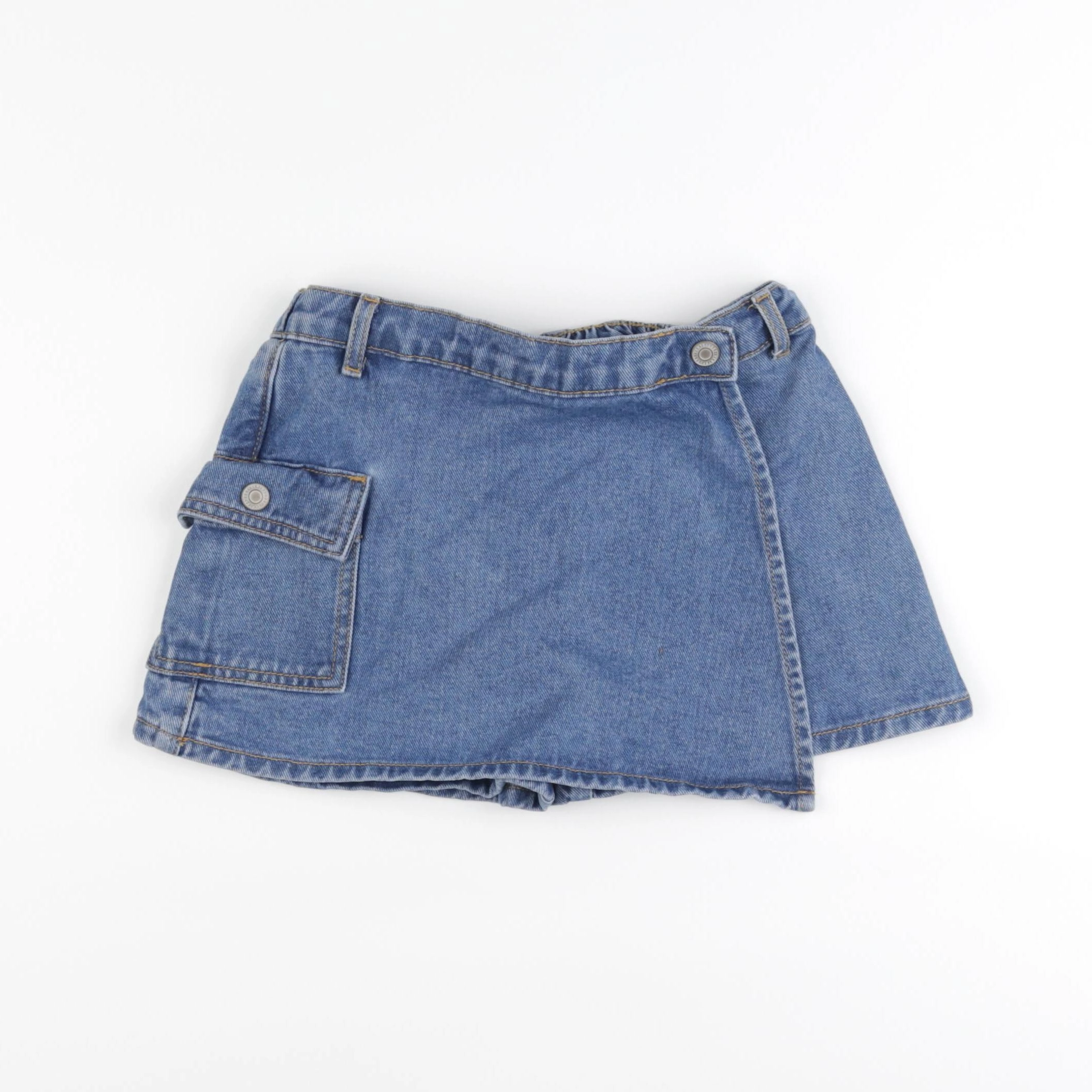 Vertbaudet - jupe short bleu - 8 ans