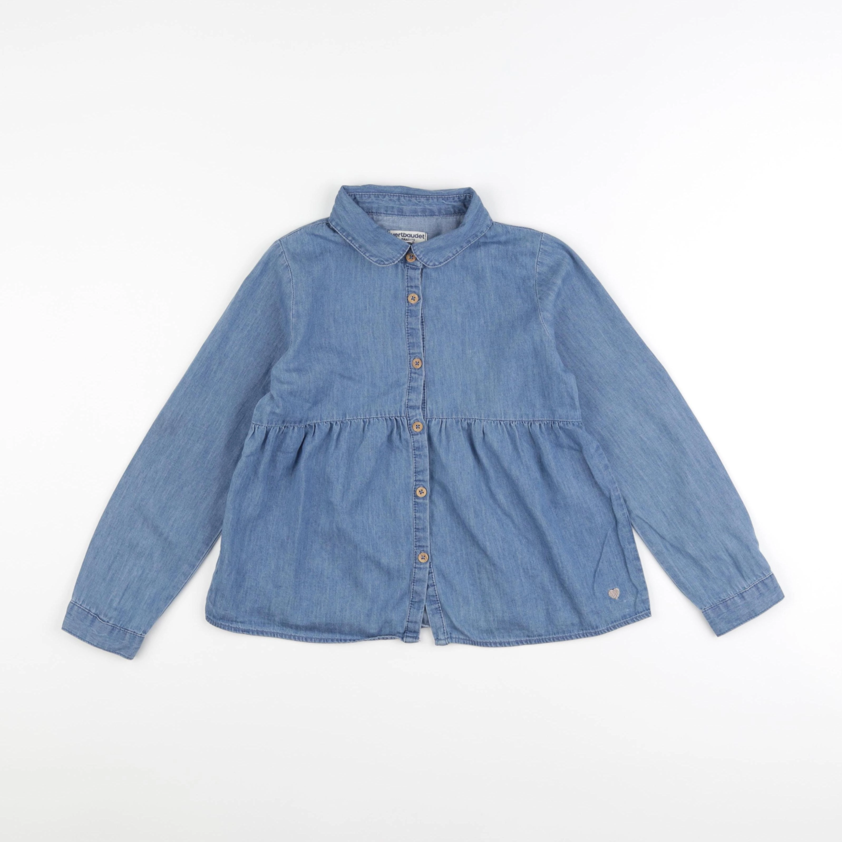 Vertbaudet - blouse bleu - 7 ans