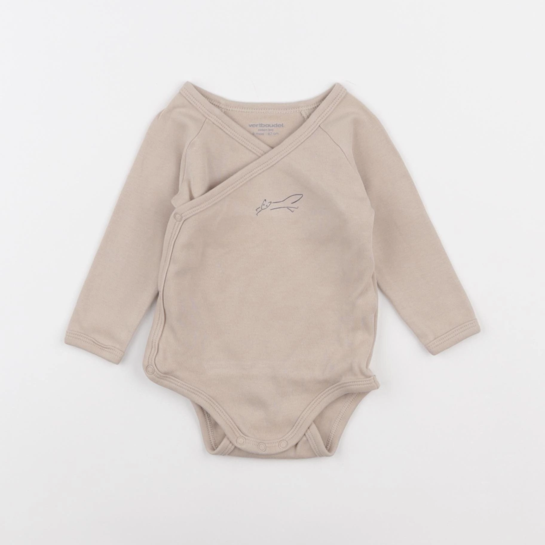 Vertbaudet - body marron - 6 mois